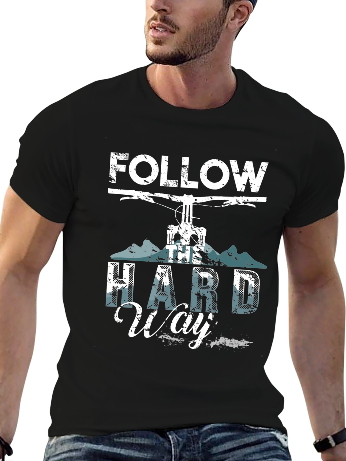 Follow the Hard Way Graphic Tee - Mountain Biking