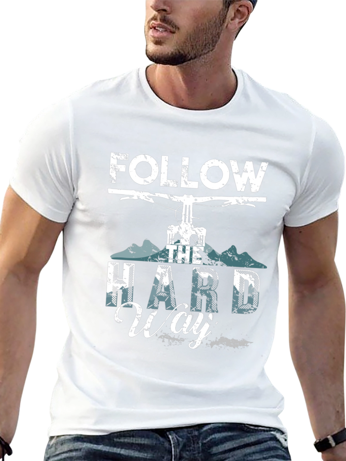 Follow the Hard Way Graphic Tee - Mountain Biking