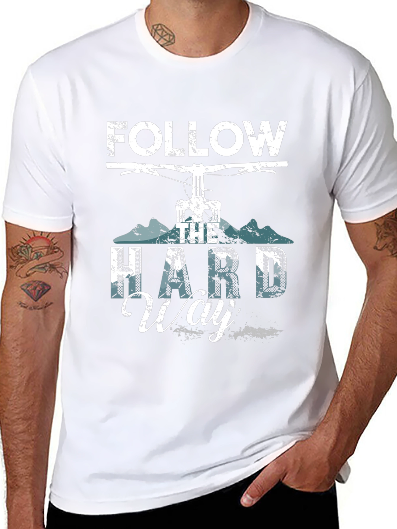 Follow the Hard Way Graphic Tee - Mountain Biking