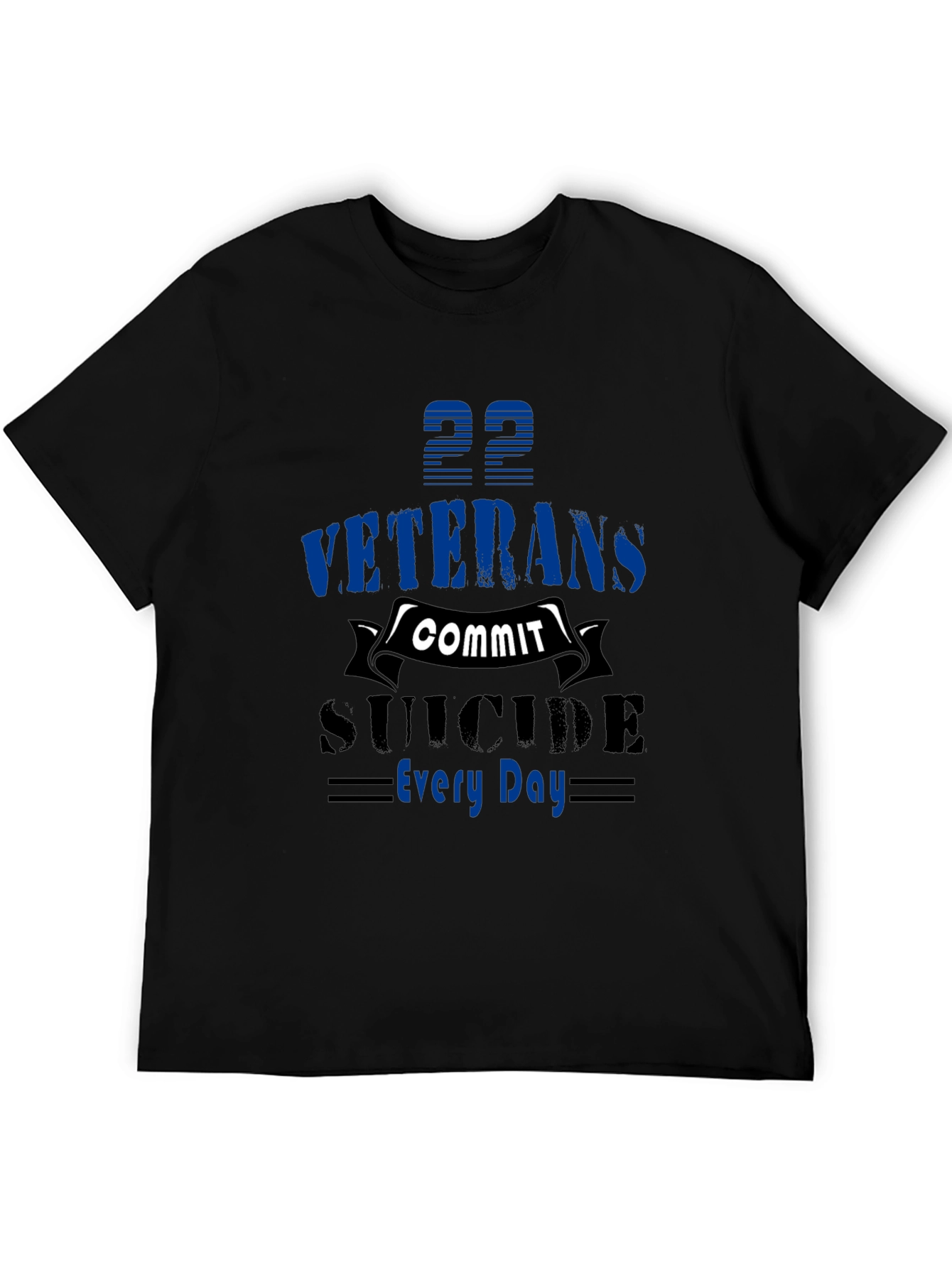Veterans Suicide Awareness Black T-Shirt
