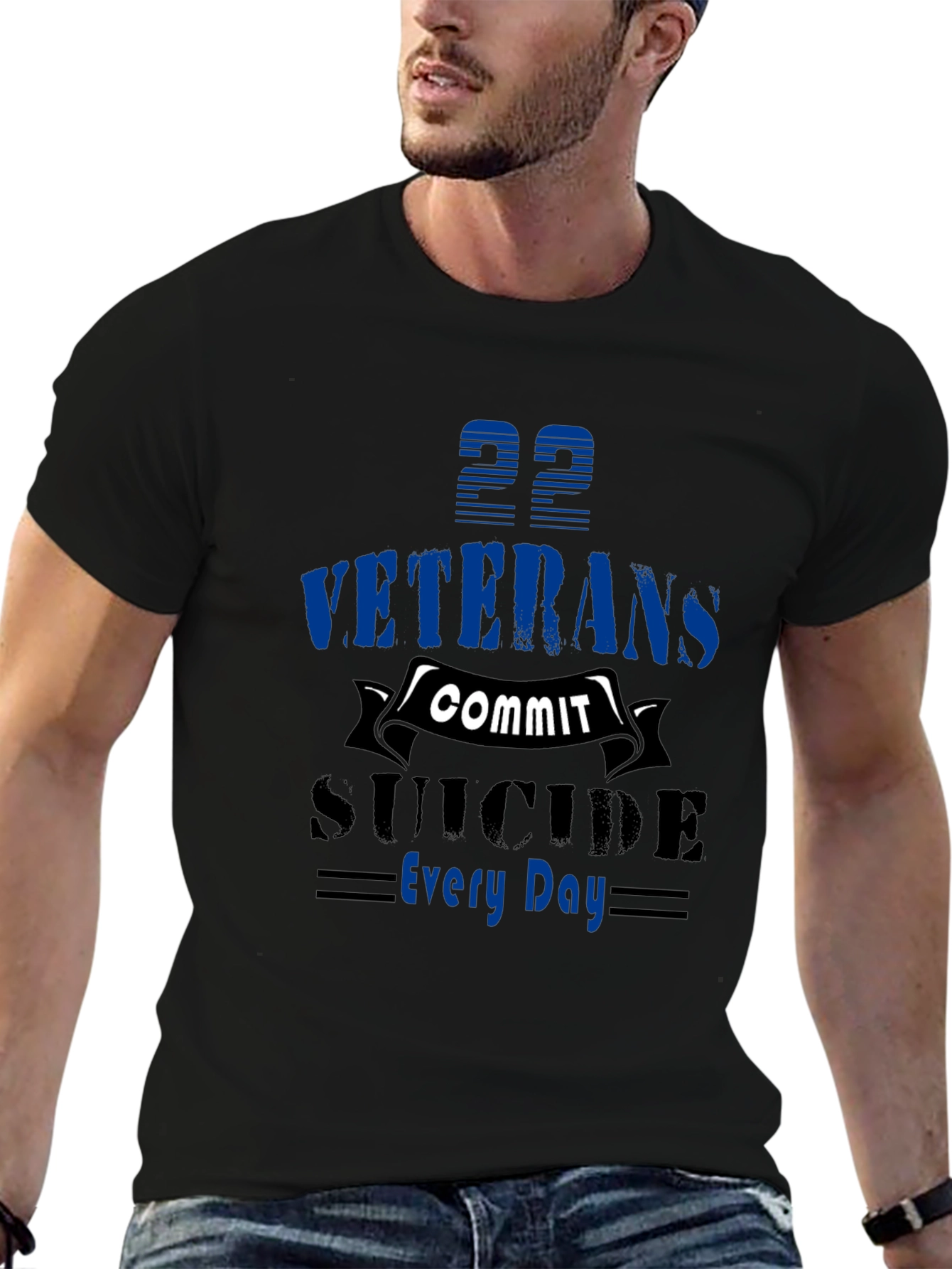 Veterans Suicide Awareness Black T-Shirt