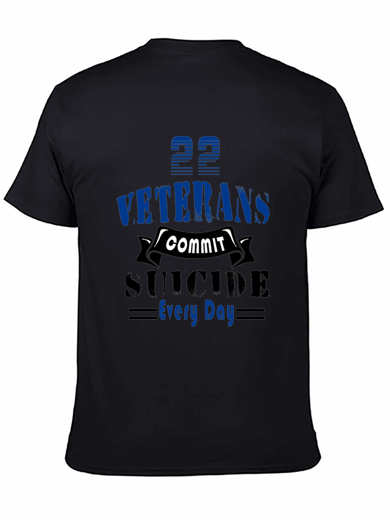 Veterans Suicide Awareness Black T-Shirt