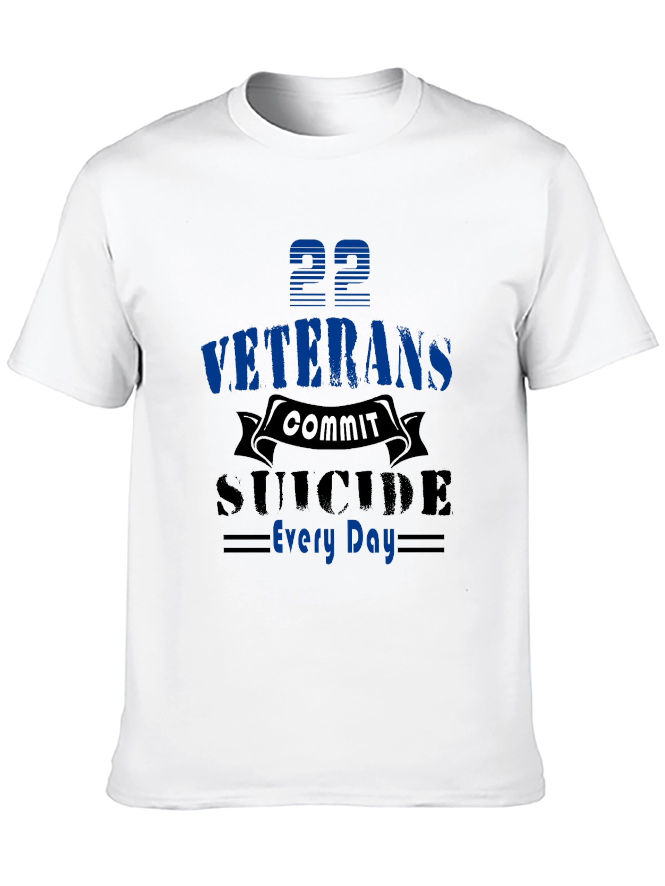 Veterans Suicide Awareness Black T-Shirt