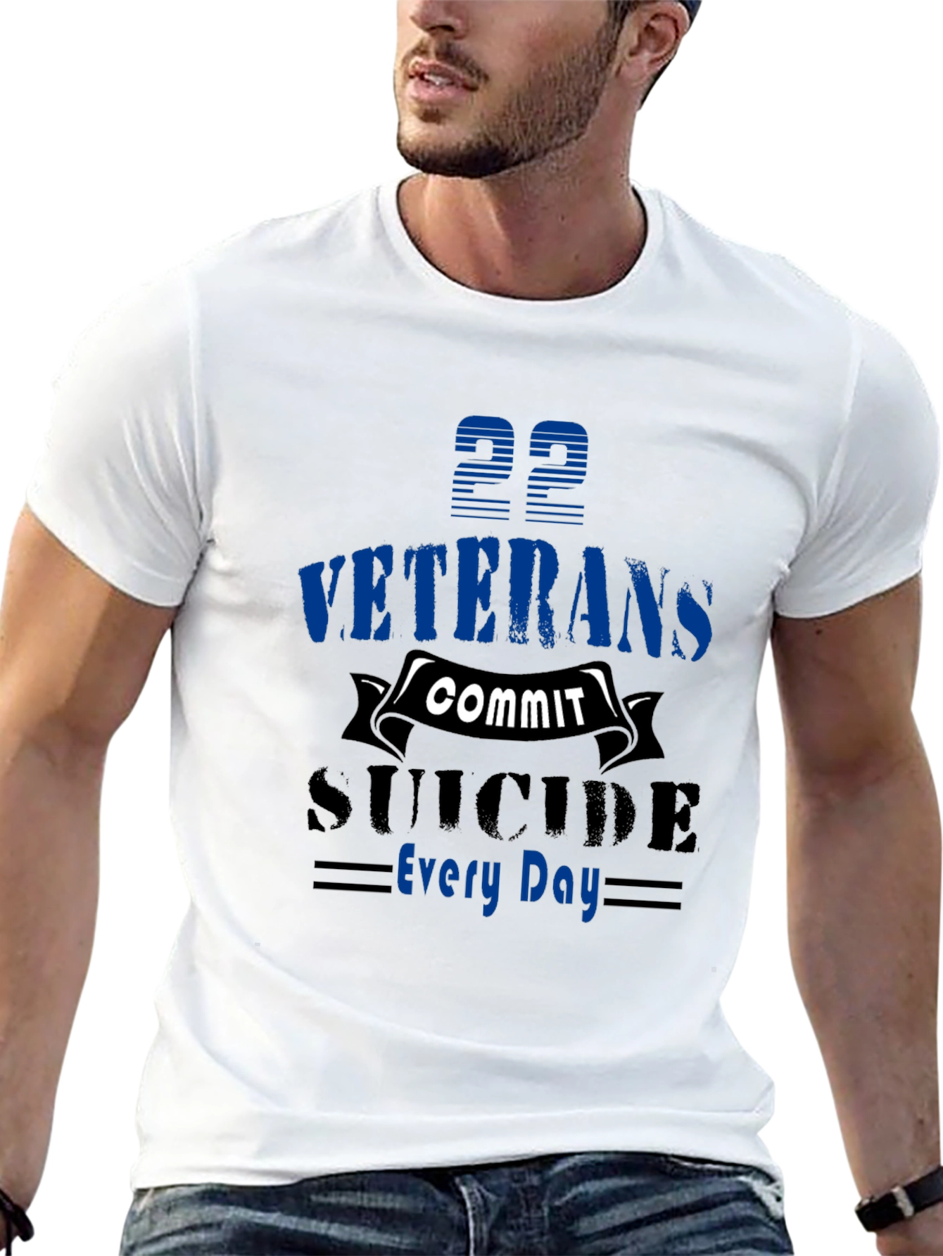 Veterans Suicide Awareness Black T-Shirt