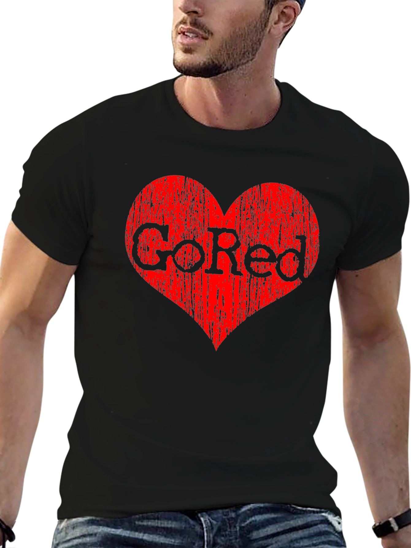Go Red Heart Graphic Tee - Black