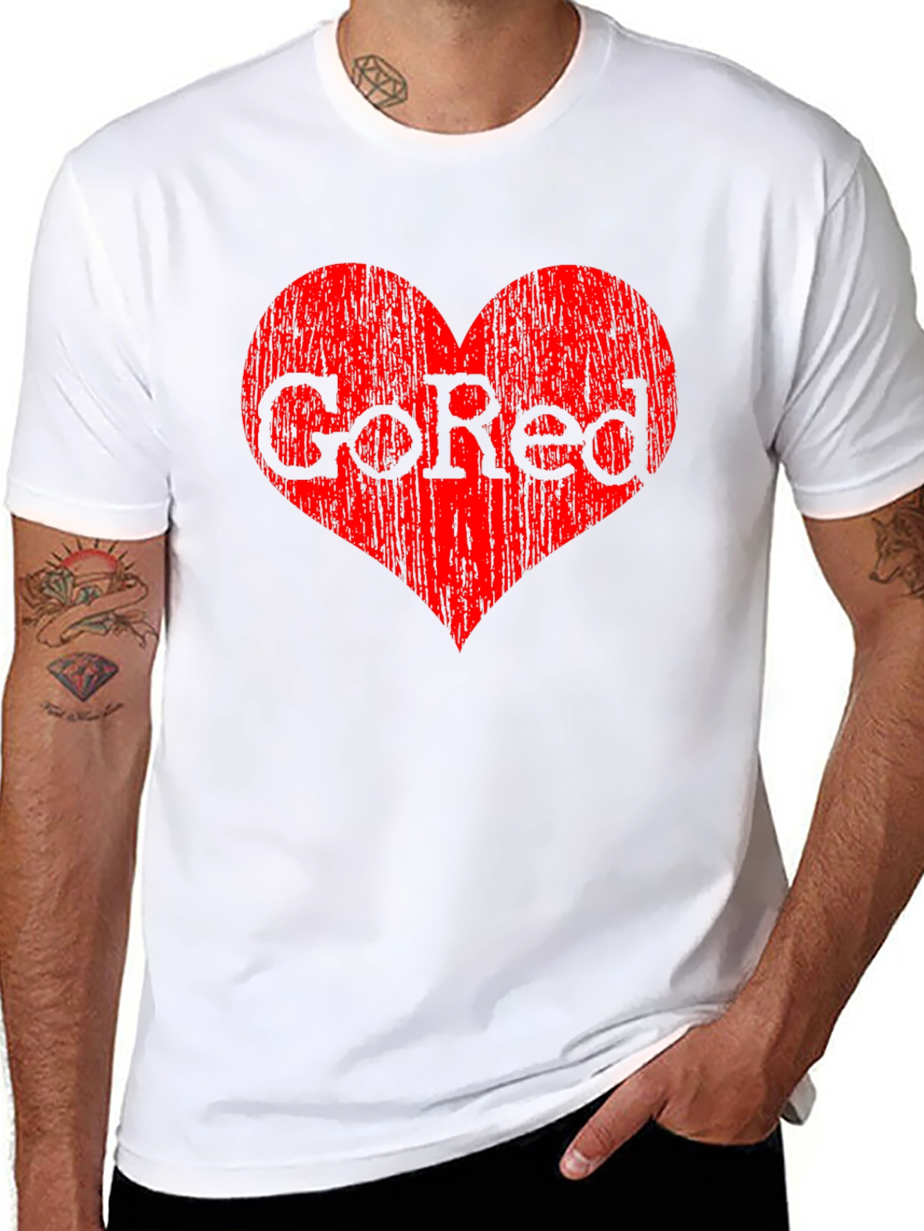 Go Red Heart Graphic Tee - Black