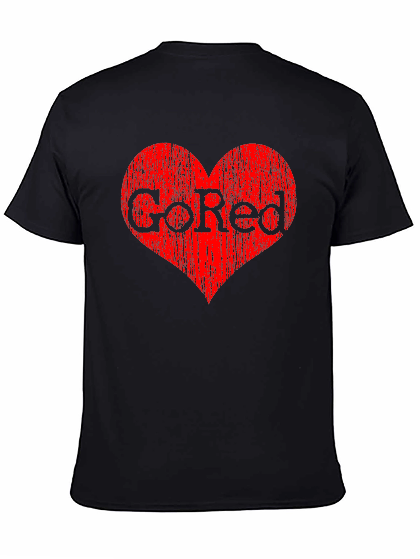 Go Red Heart Graphic Tee - Black