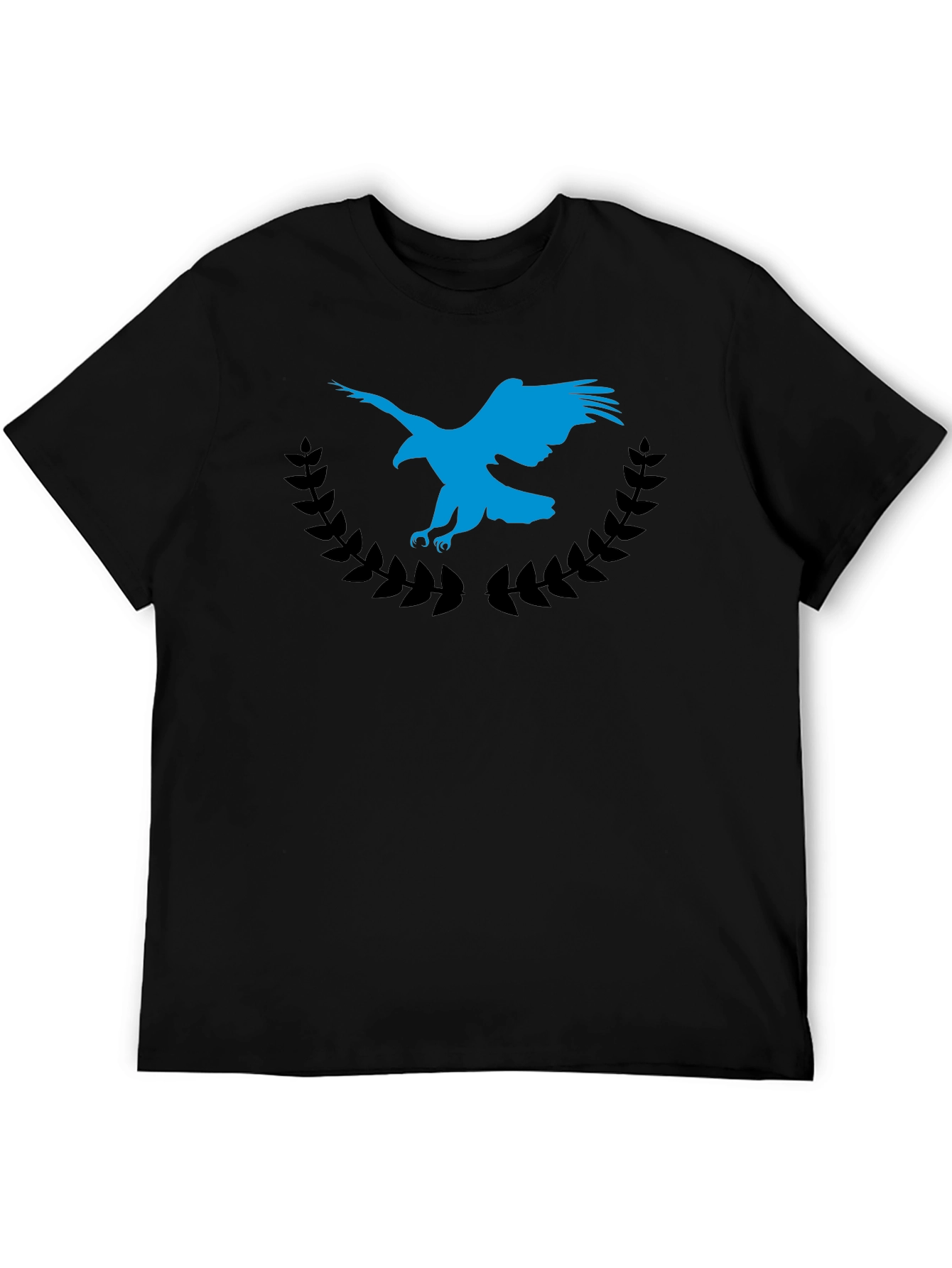 Eagle Crest Graphic Tee - Soft Black Cotton Blend