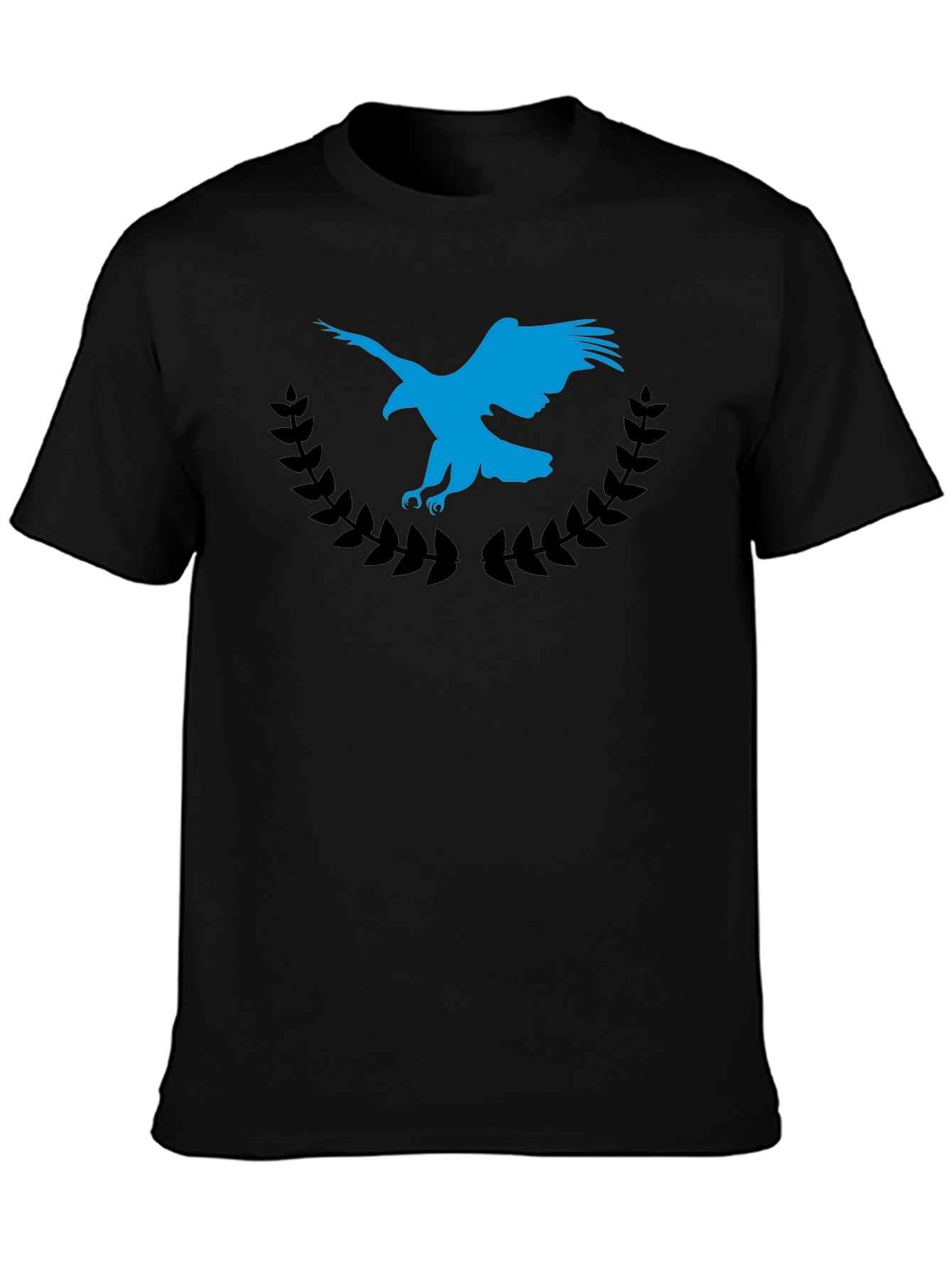 Eagle Crest Graphic Tee - Soft Black Cotton Blend