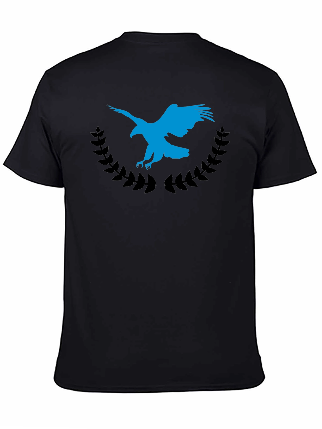 Eagle Crest Graphic Tee - Soft Black Cotton Blend