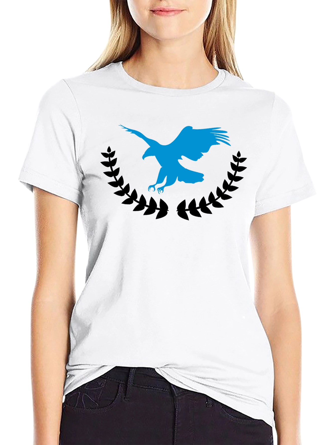 Eagle Crest Graphic Tee - Soft Black Cotton Blend