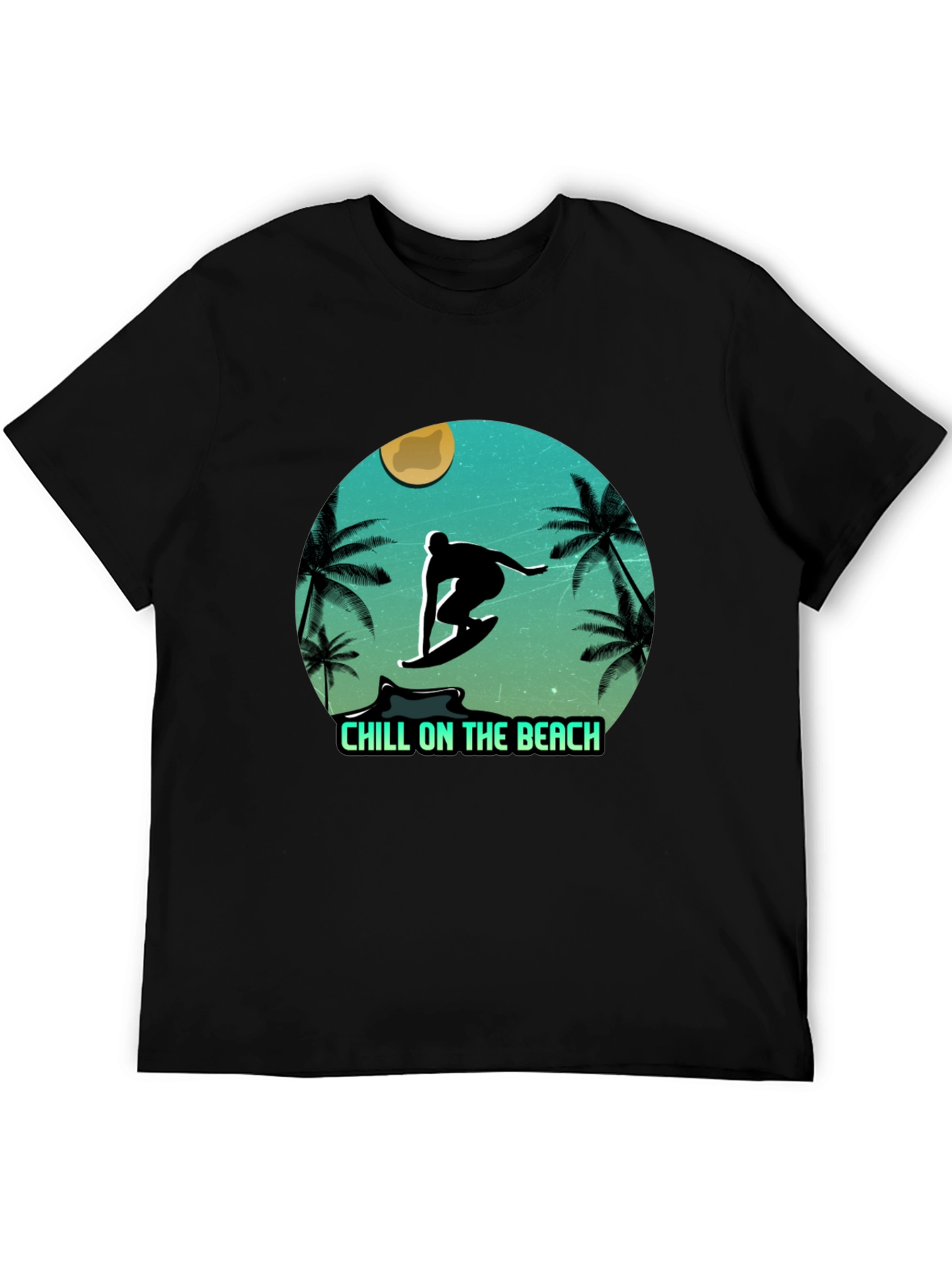 Chill On The Beach Surfer Graphic T-Shirt