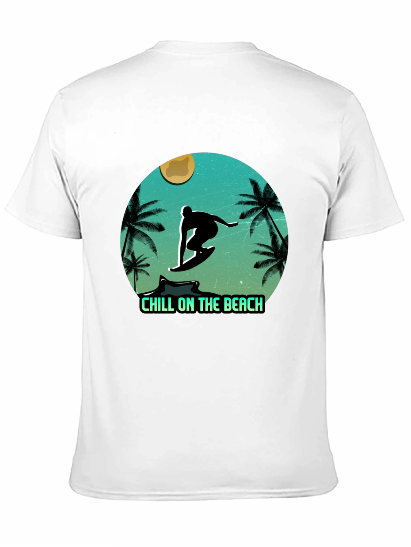 Chill On The Beach Surfer Graphic T-Shirt