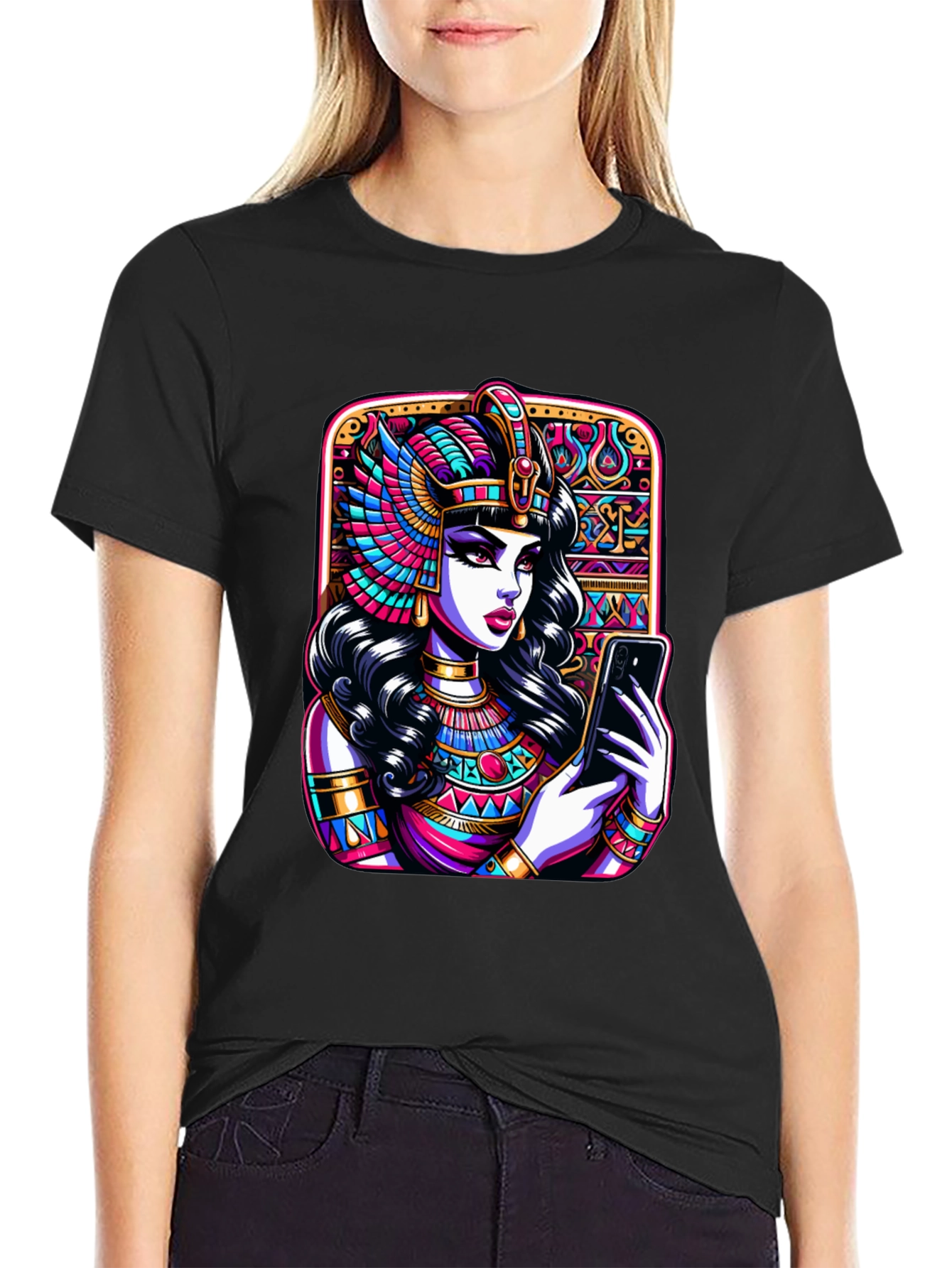 Egyptian Queen Graphic Tee - Black