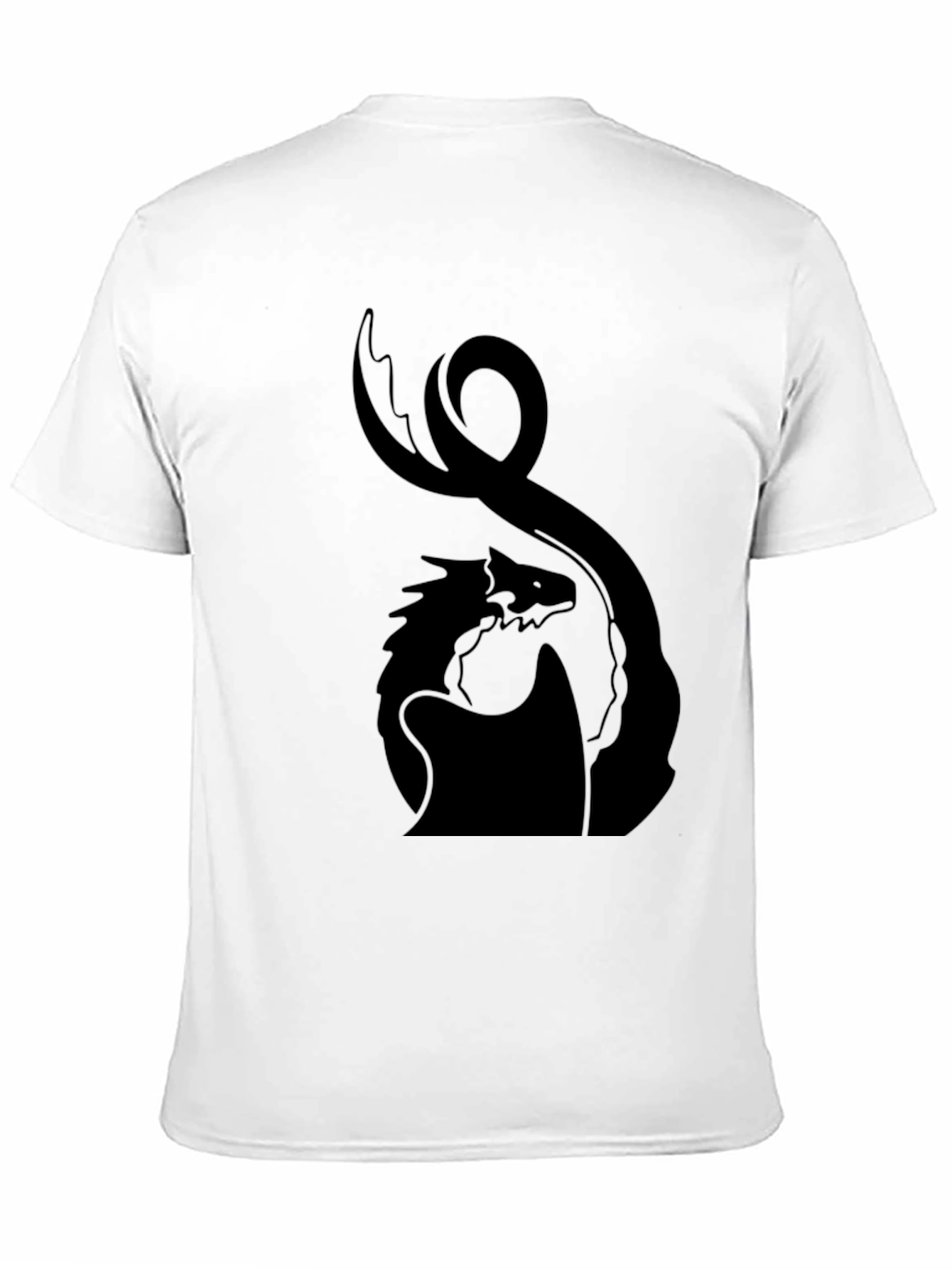 Dragon Silhouette Tee - Black Graphic Print