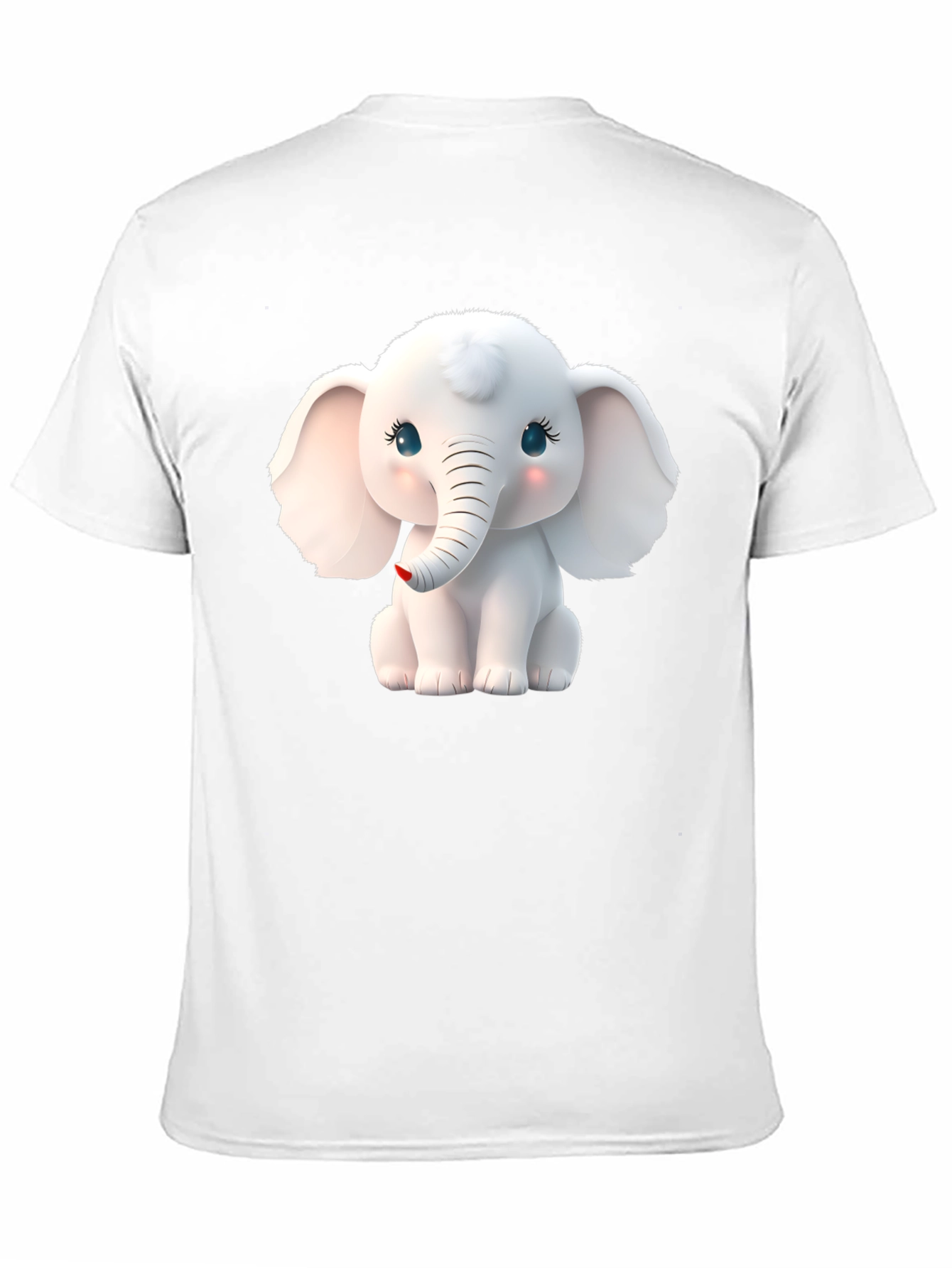 Cute Elephant Graphic Tee - Black