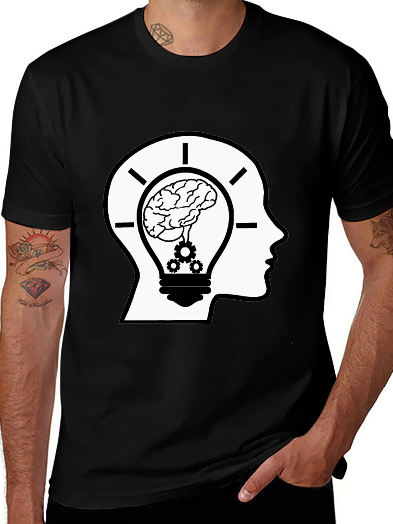 Brainy Idea Black T-Shirt