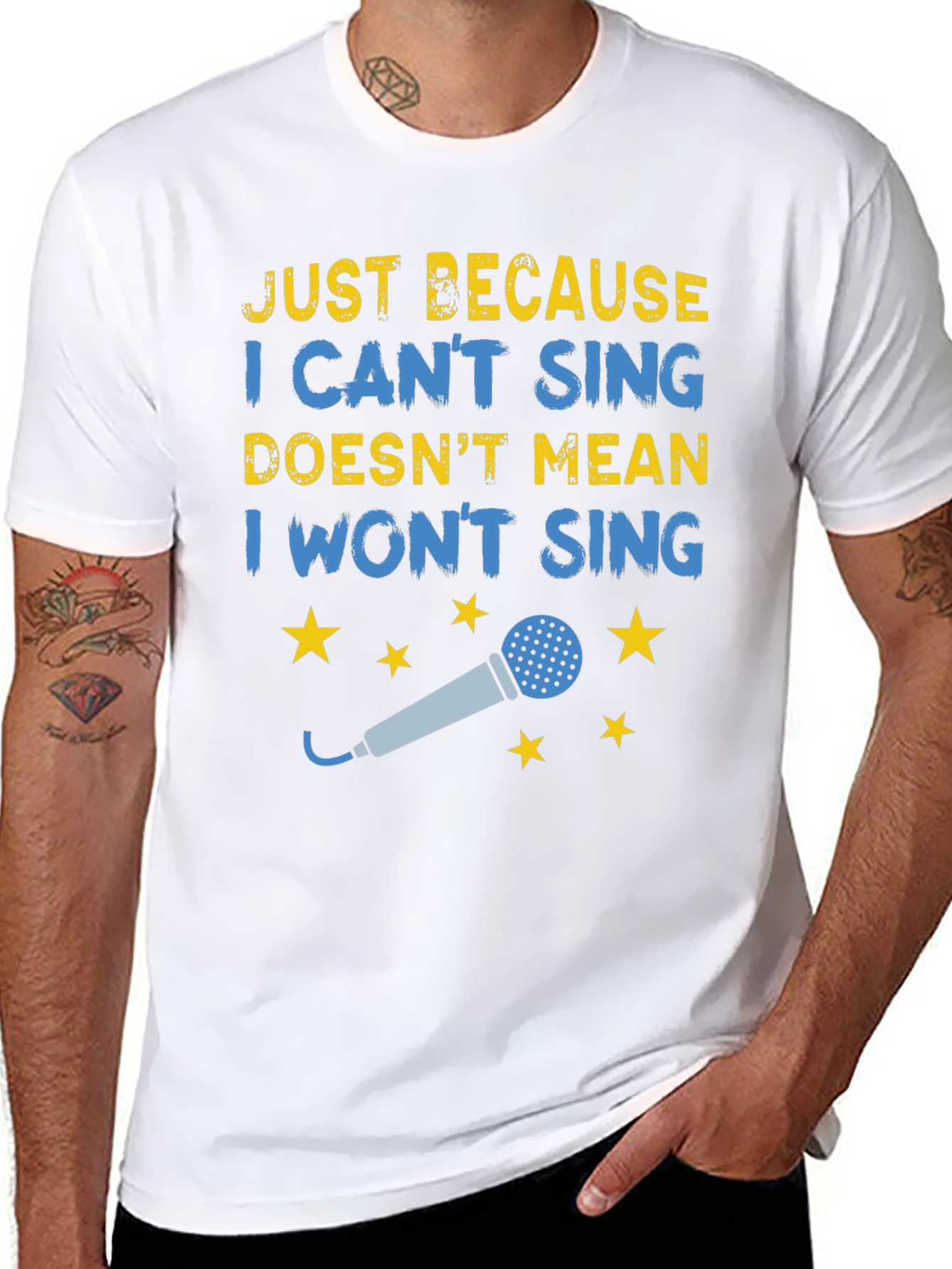 Funny Singing T-Shirt - Just Because I Cant Sing