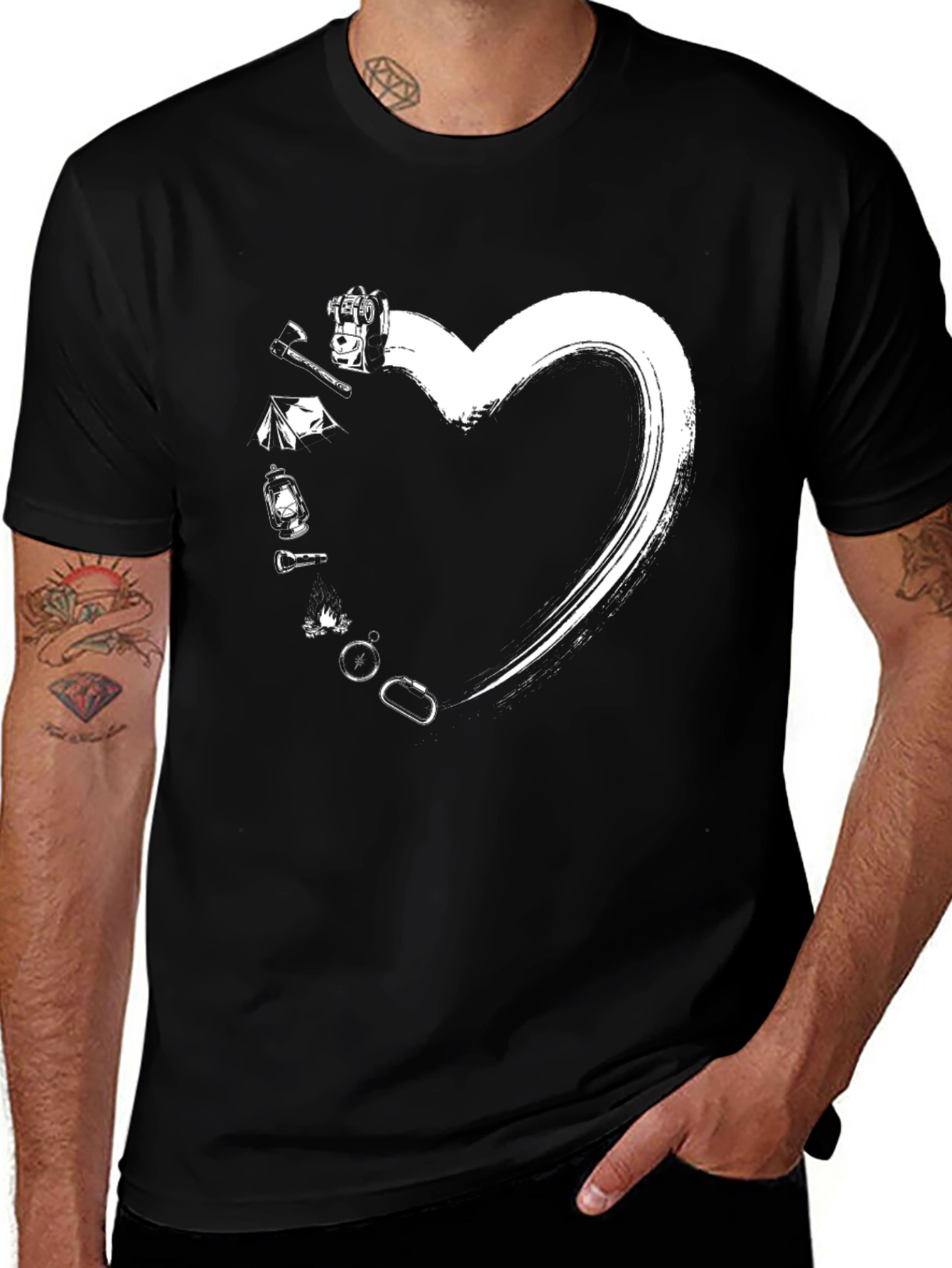 Camping Heart Graphic Tee