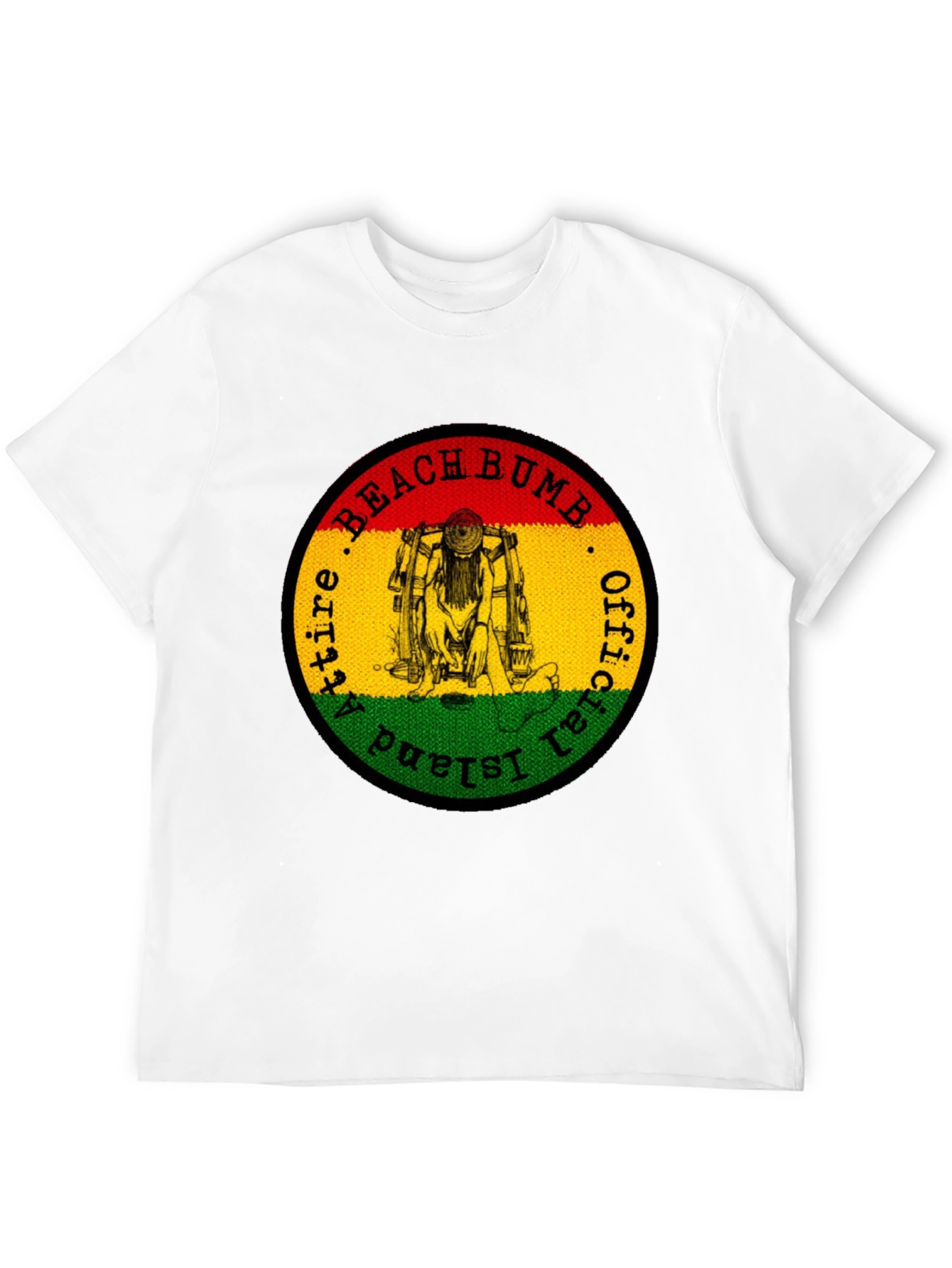 Official Beach Bum Island Attire Black T-Shirt