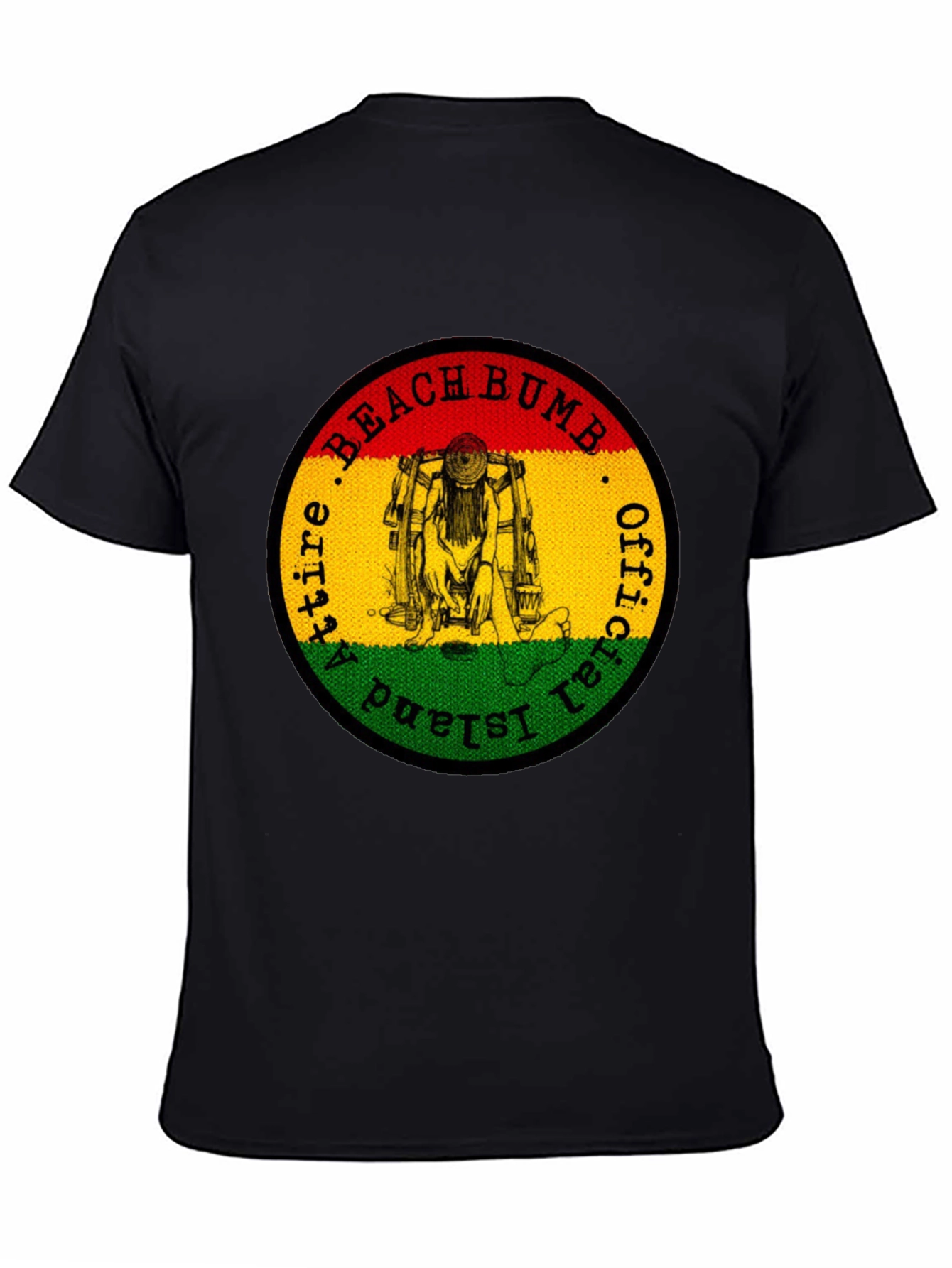 Official Beach Bum Island Attire Black T-Shirt