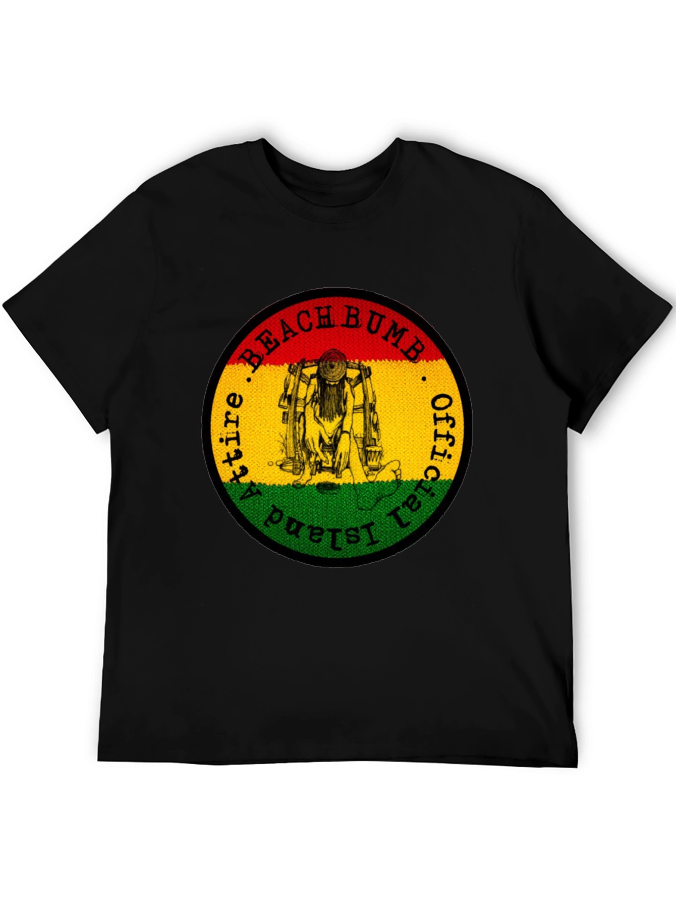 Official Beach Bum Island Attire Black T-Shirt