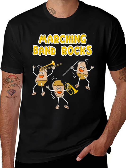 Marching Band Rocks Graphic Tee