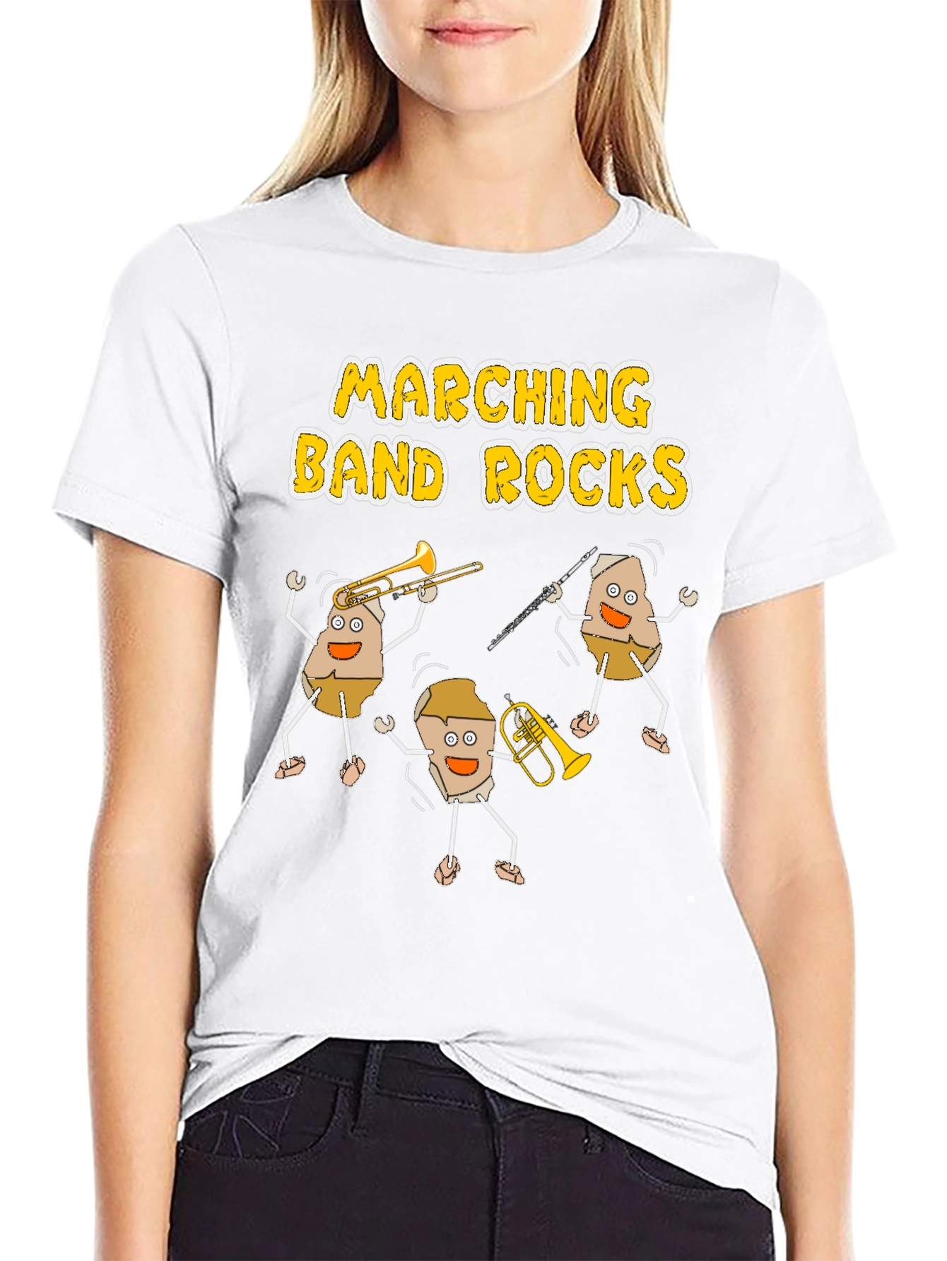 Marching Band Rocks Graphic Tee