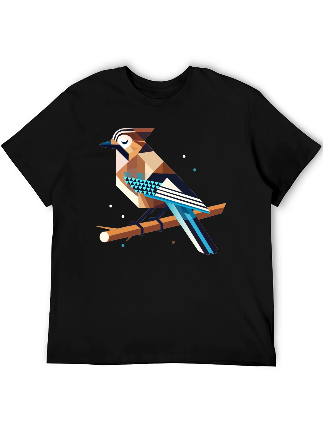Geometric Bird Graphic Tee - Modern Design