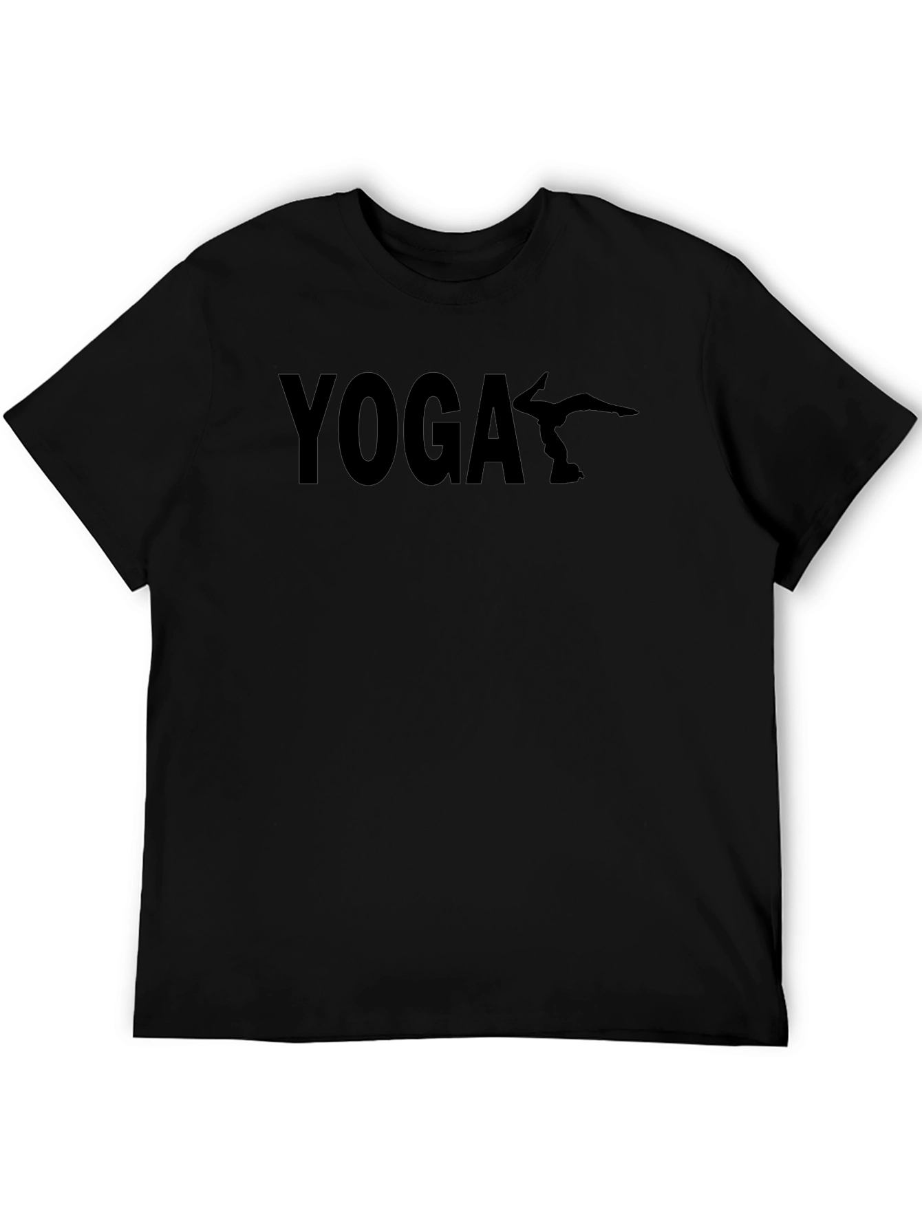 Yoga Silhouette Graphic T-Shirt - Black