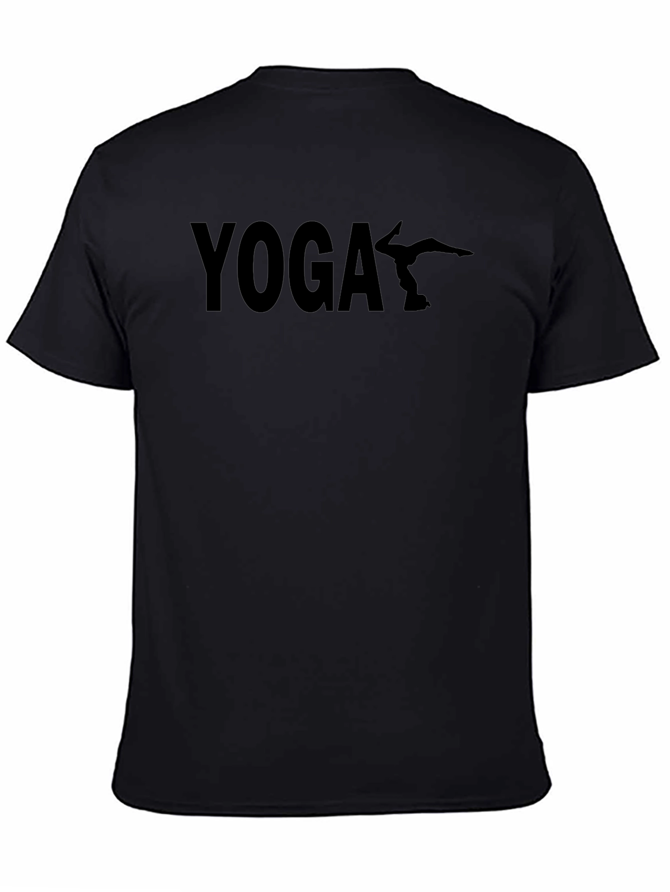 Yoga Silhouette Graphic T-Shirt - Black