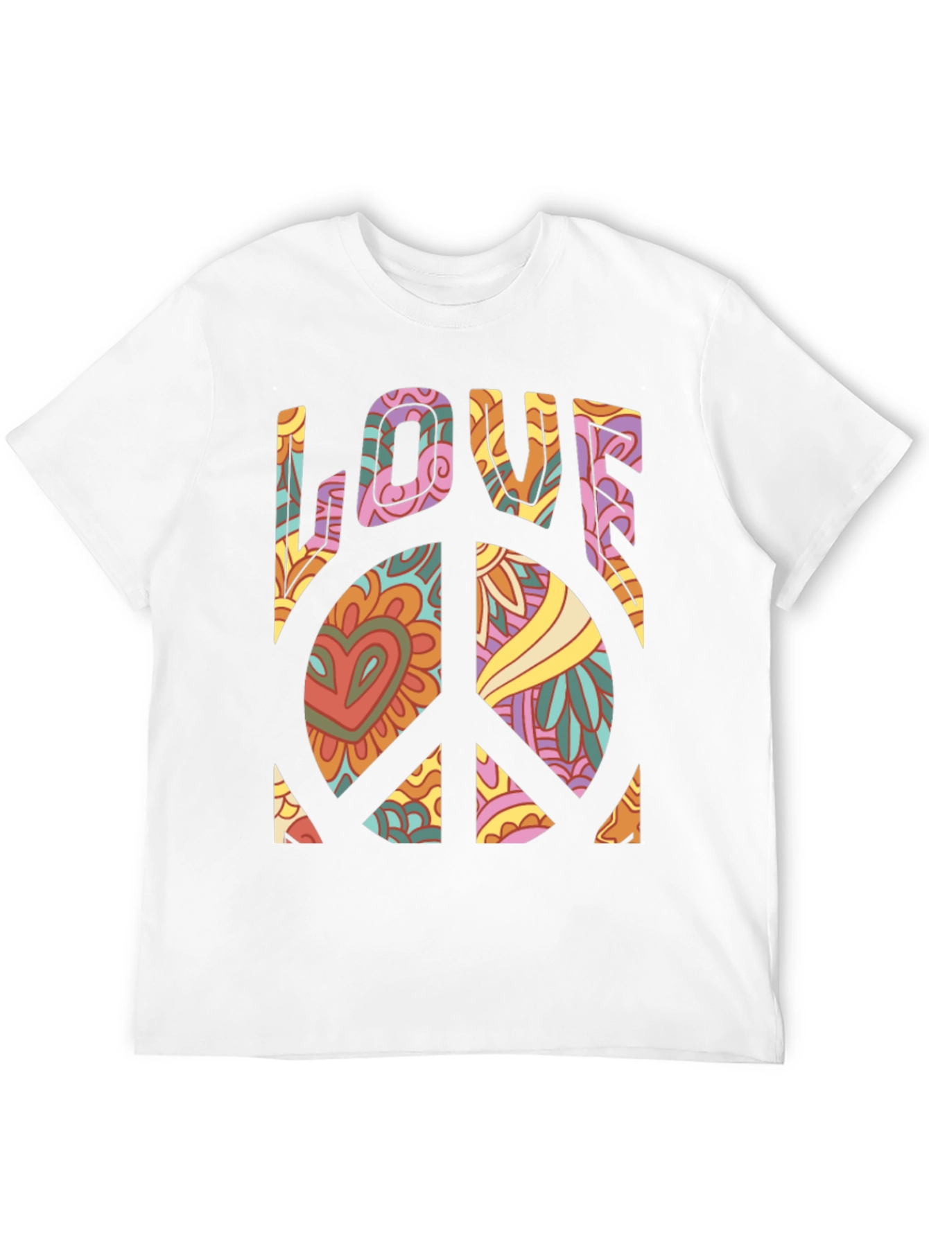 Retro Love Peace Sign Graphic Tee
