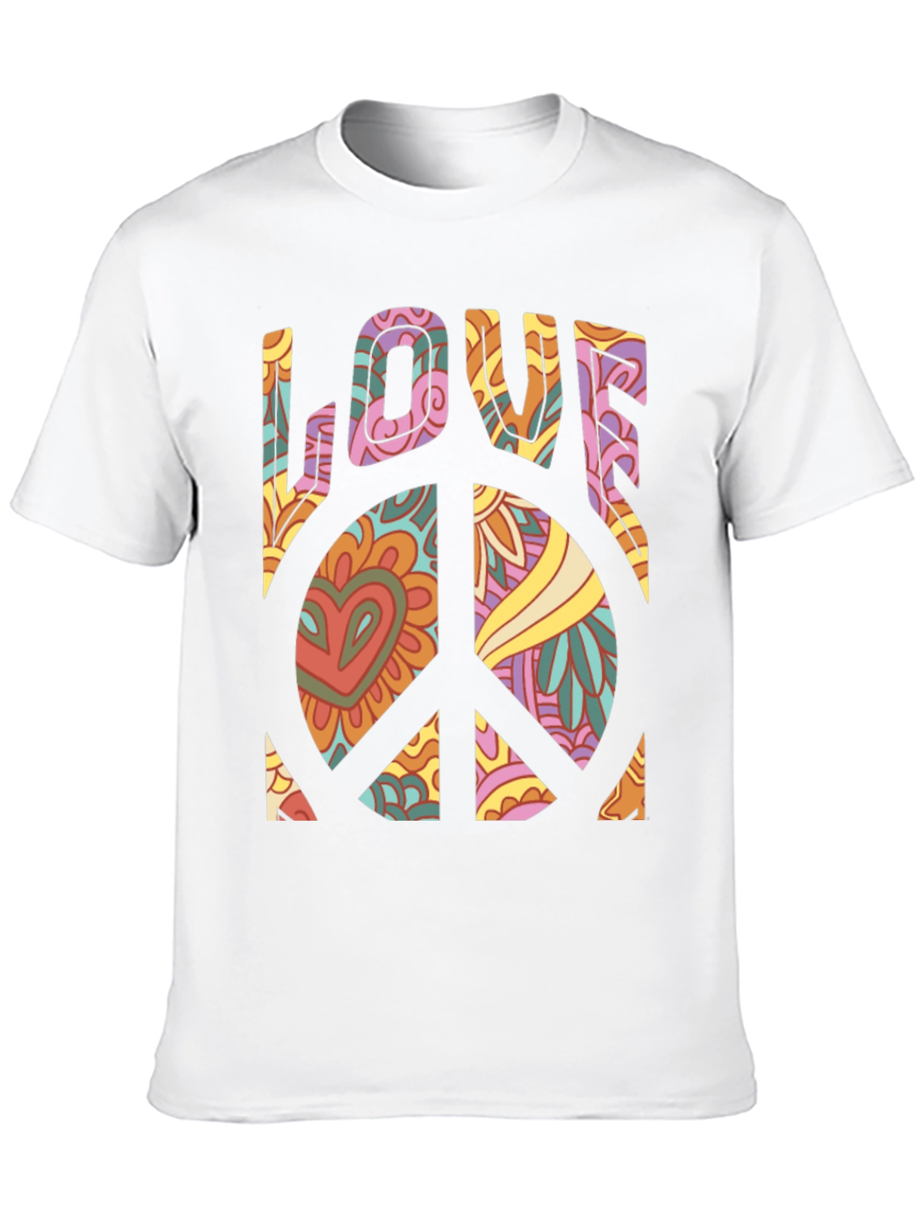 Retro Love Peace Sign Graphic Tee