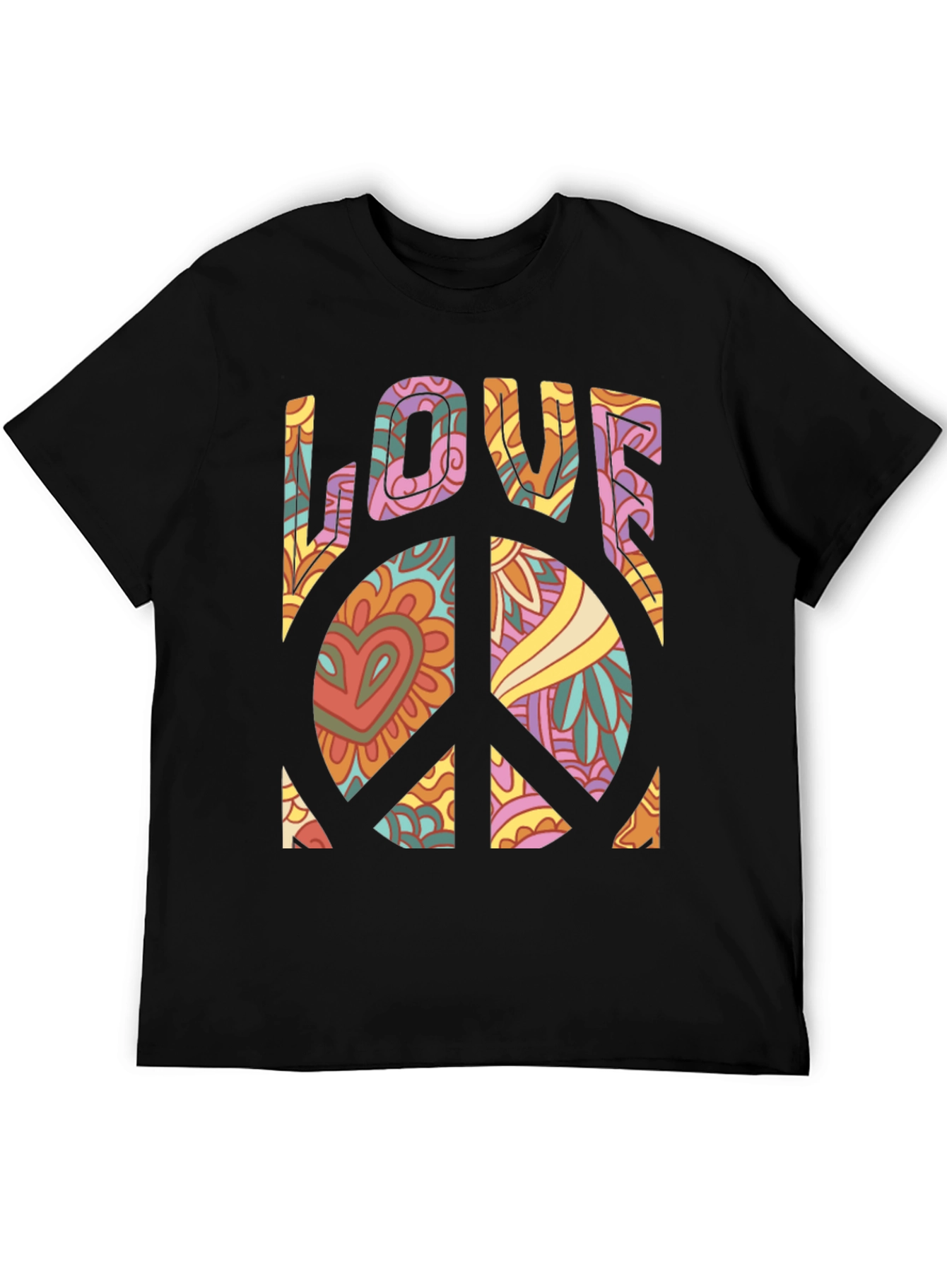 Retro Love Peace Sign Graphic Tee
