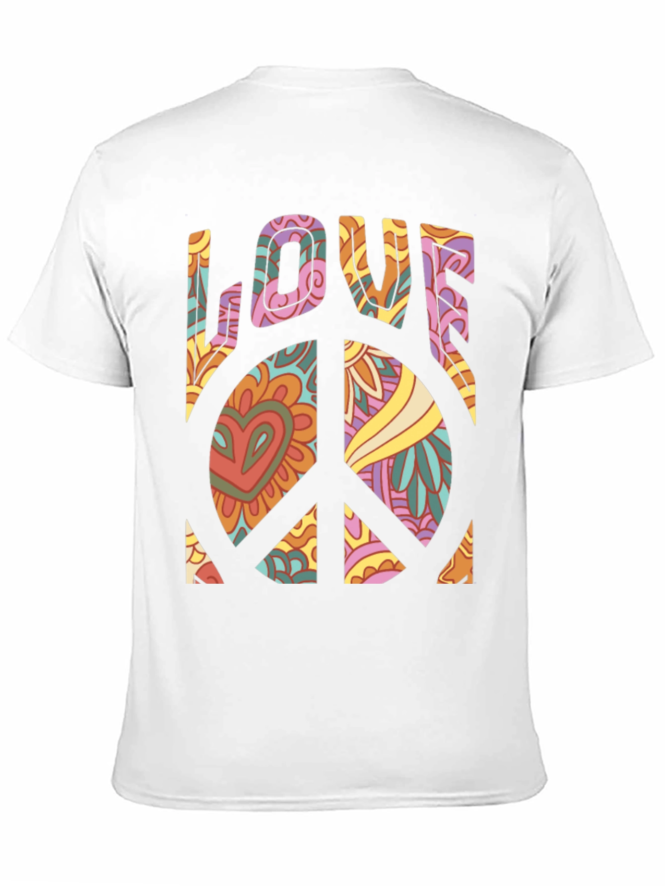 Retro Love Peace Sign Graphic Tee