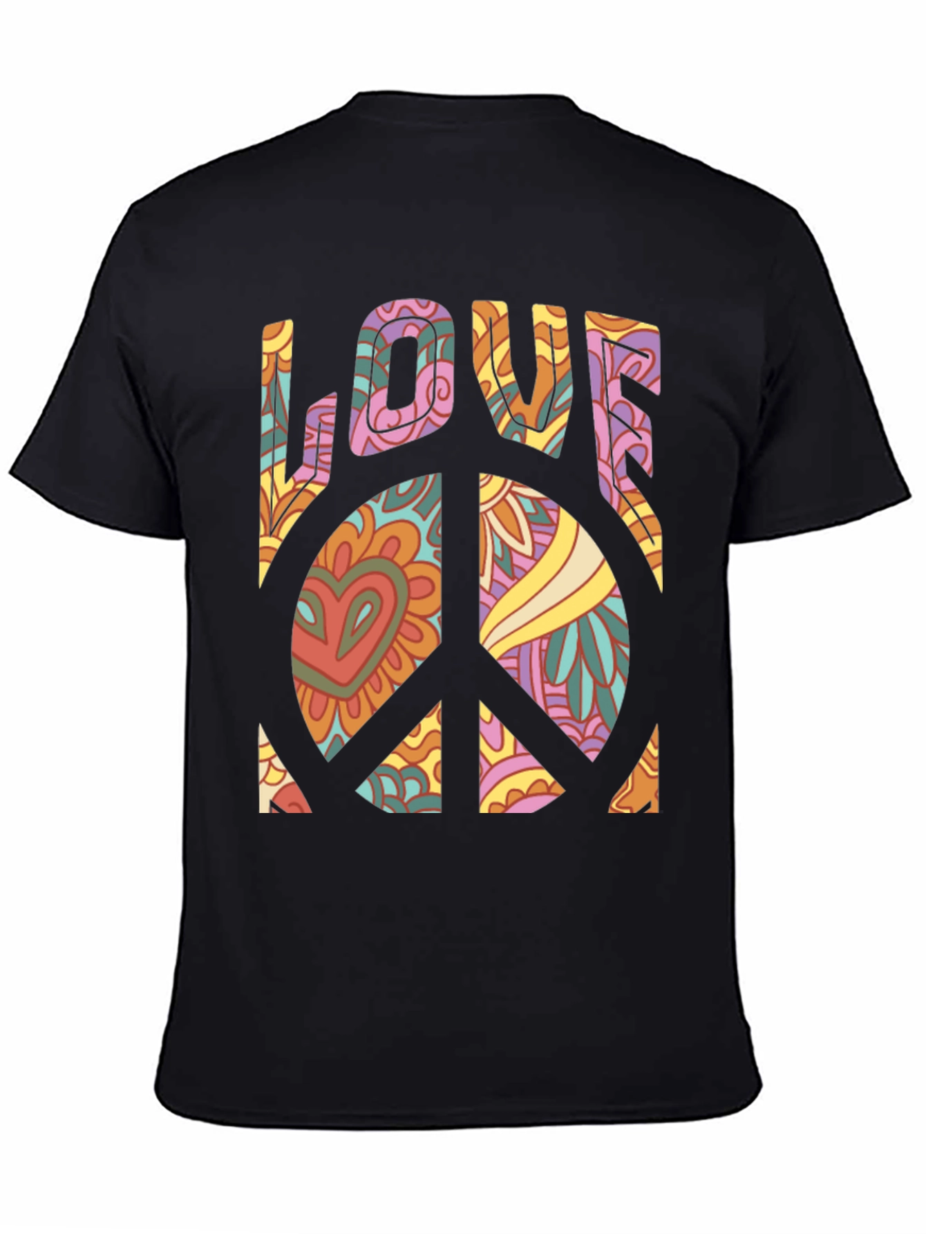 Retro Love Peace Sign Graphic Tee