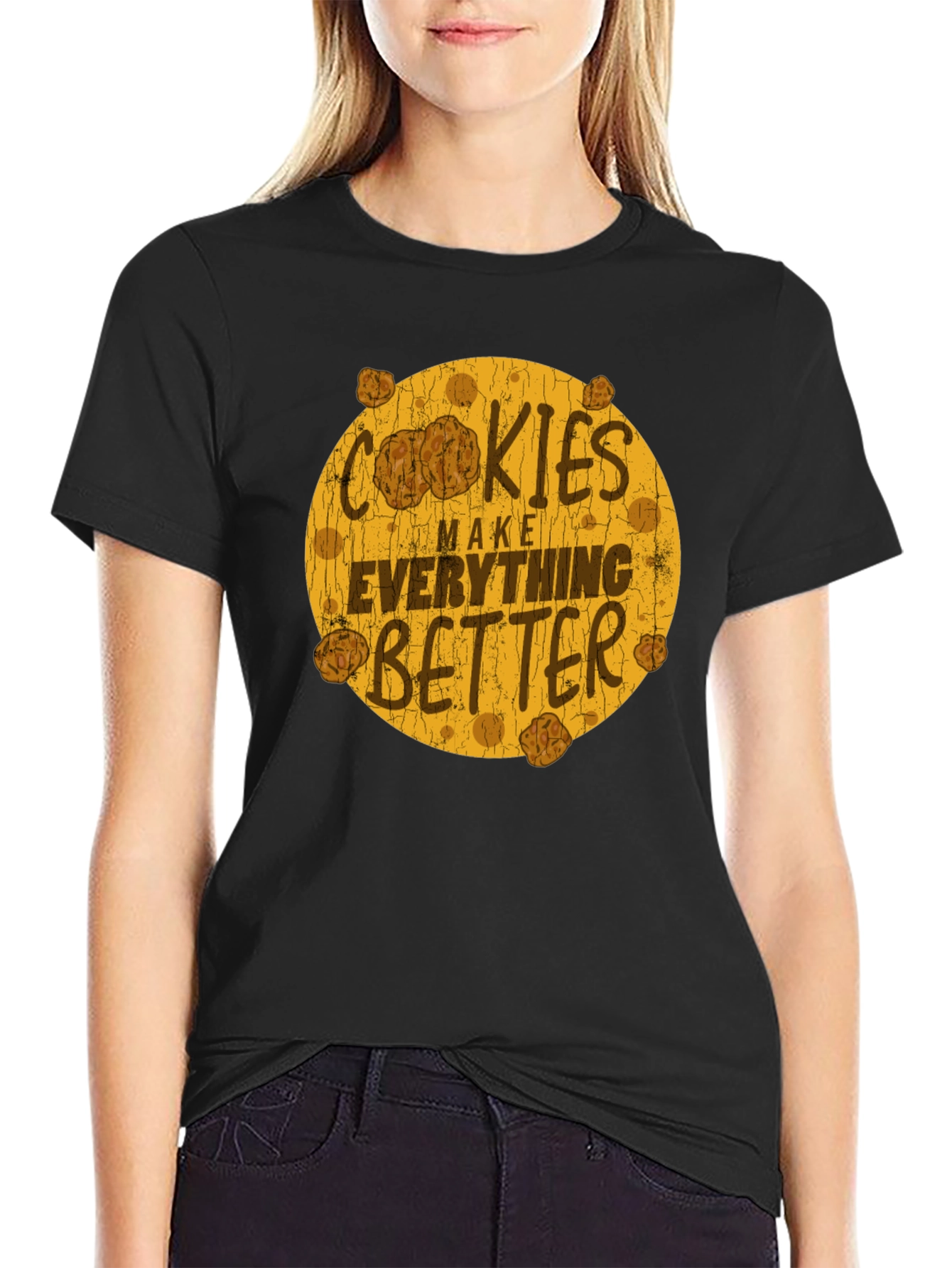 Cookies Make Everything Better Black Graphic Tee