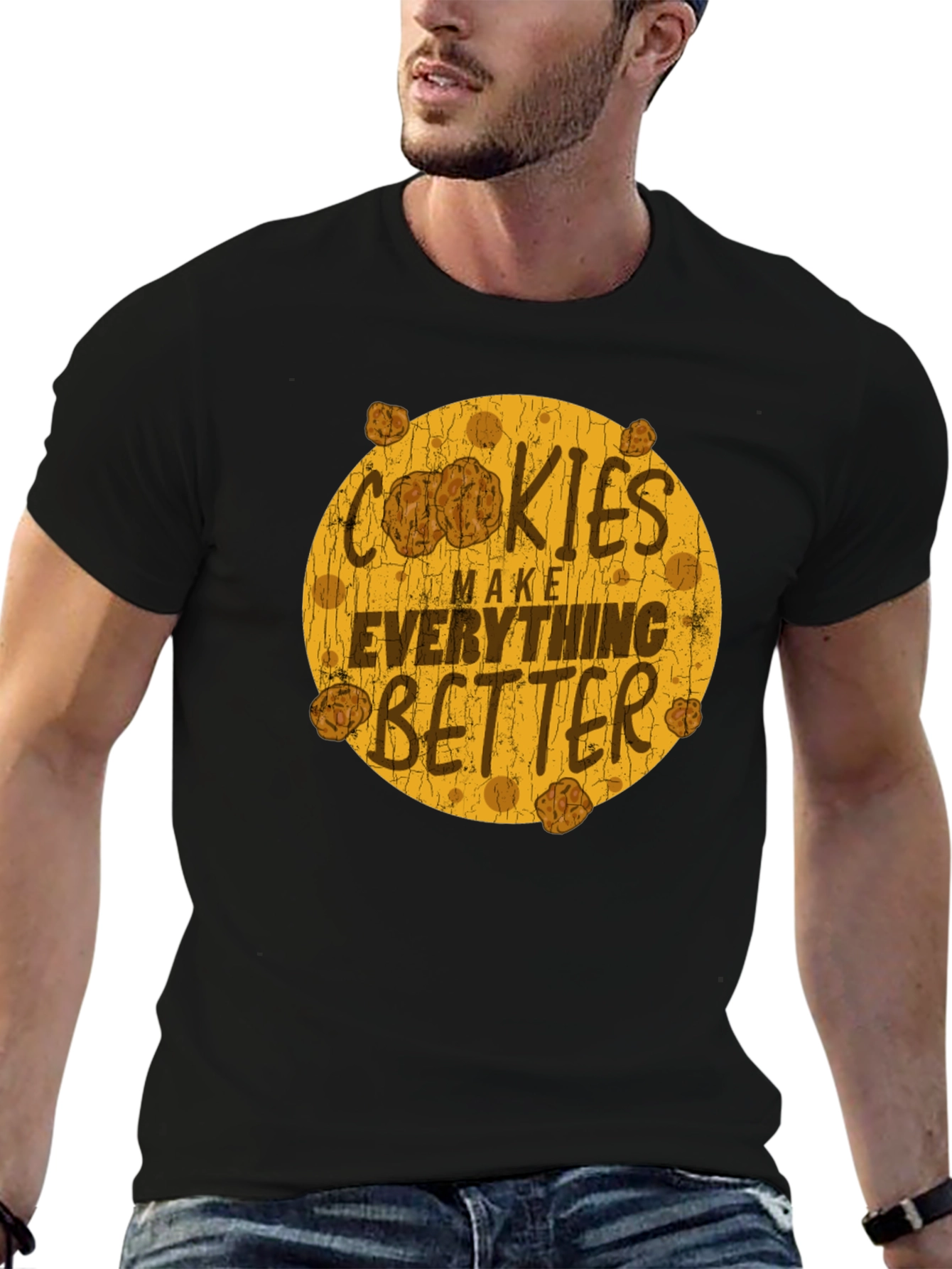 Cookies Make Everything Better Black Graphic Tee