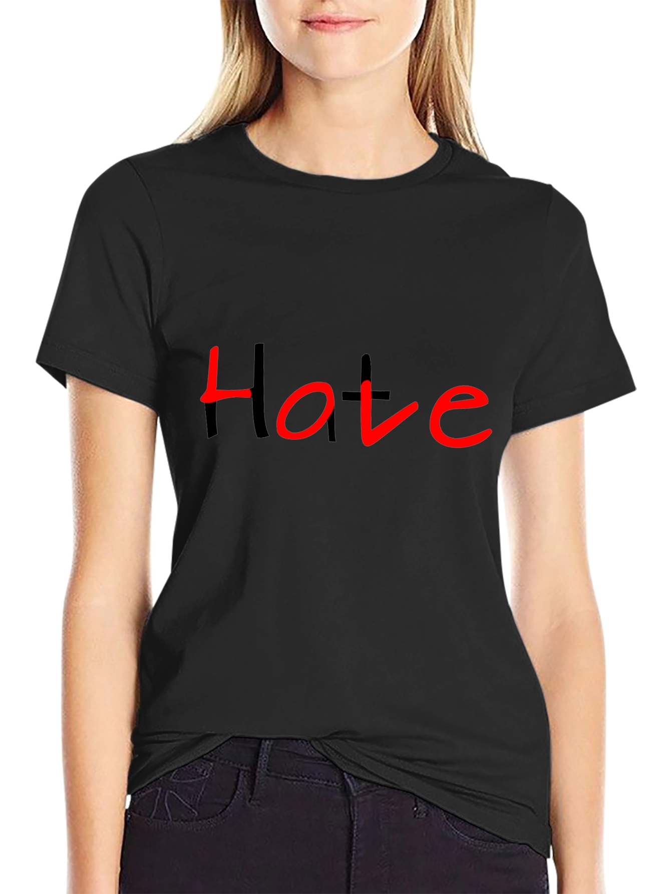 Hote Graphic Tee - Edgy Black T-Shirt