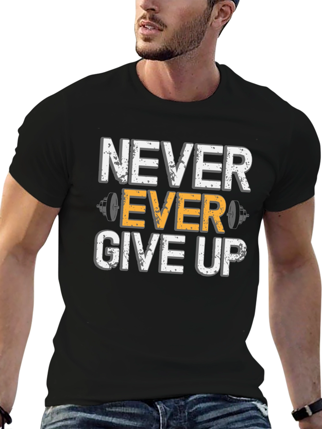 Never Ever Give Up Gym T-Shirt