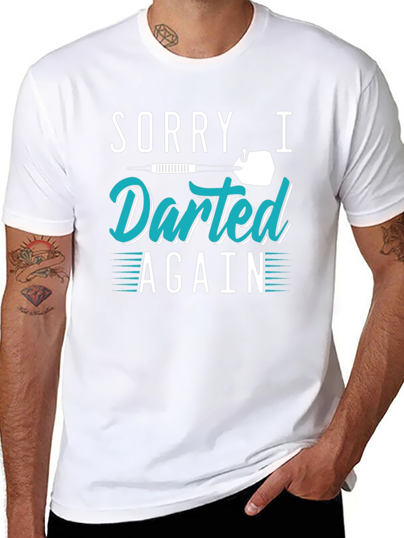 Sorry I Darted Again Black T-Shirt