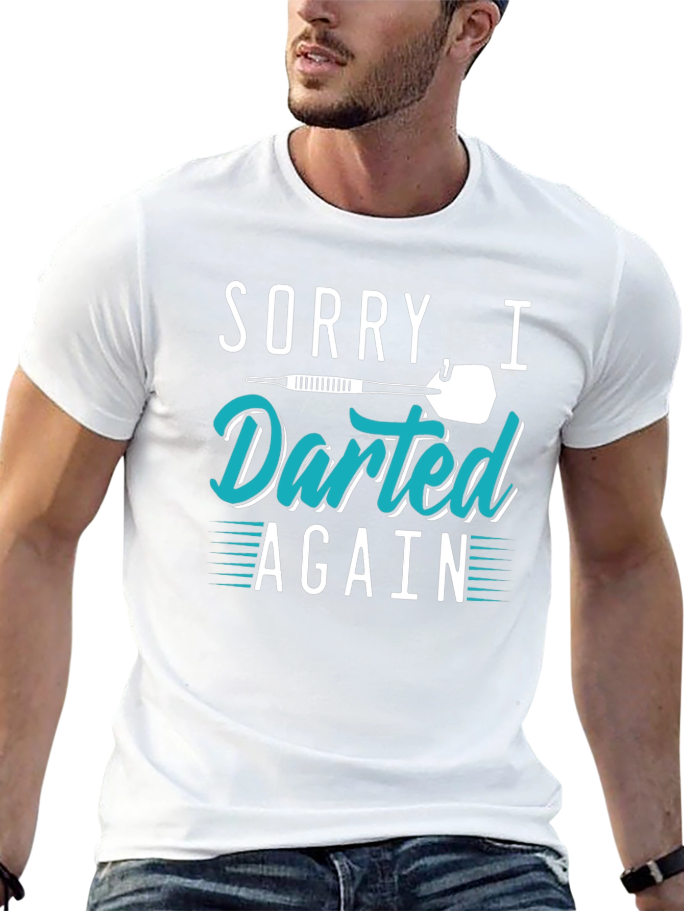 Sorry I Darted Again Black T-Shirt