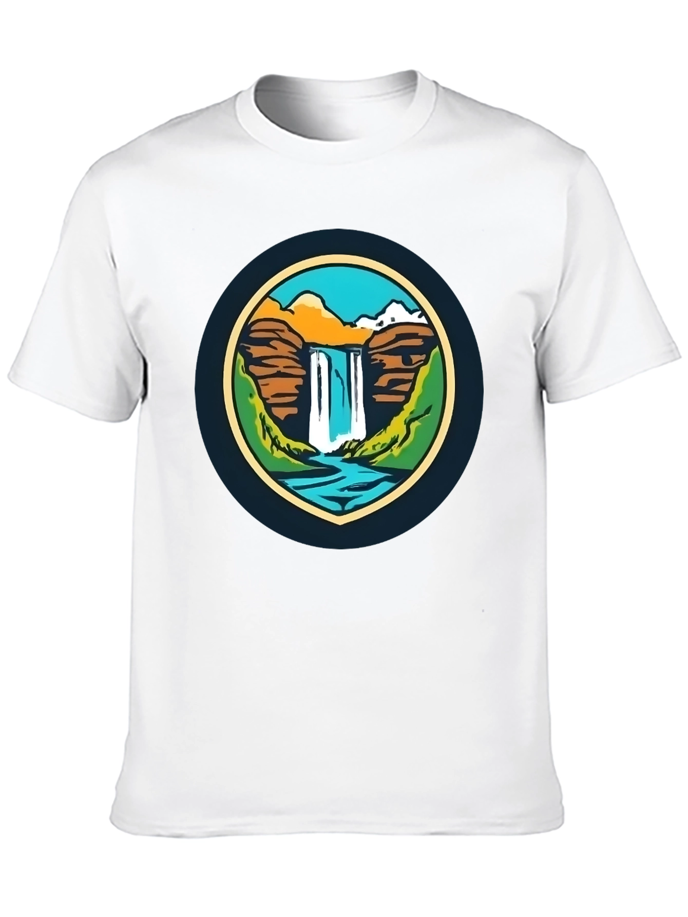 Nature Falls Graphic Tee - Soft Black T-Shirt