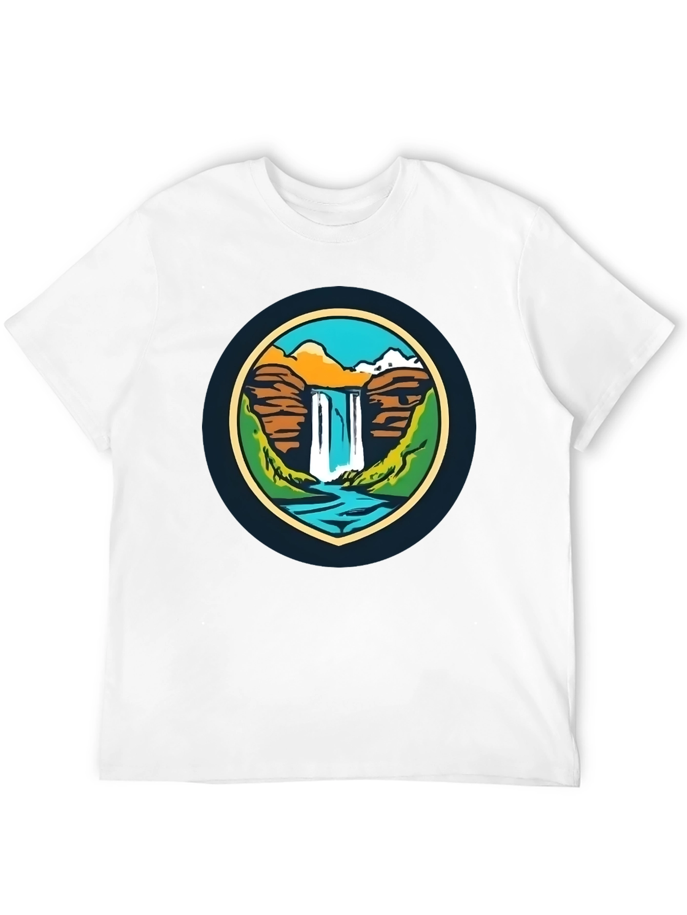 Nature Falls Graphic Tee - Soft Black T-Shirt