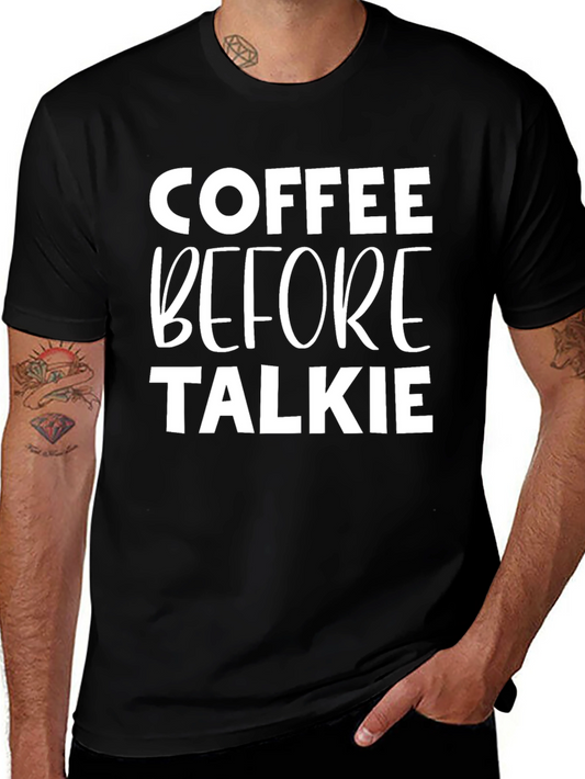 Coffee Before Talkie Graphic Tee - Black