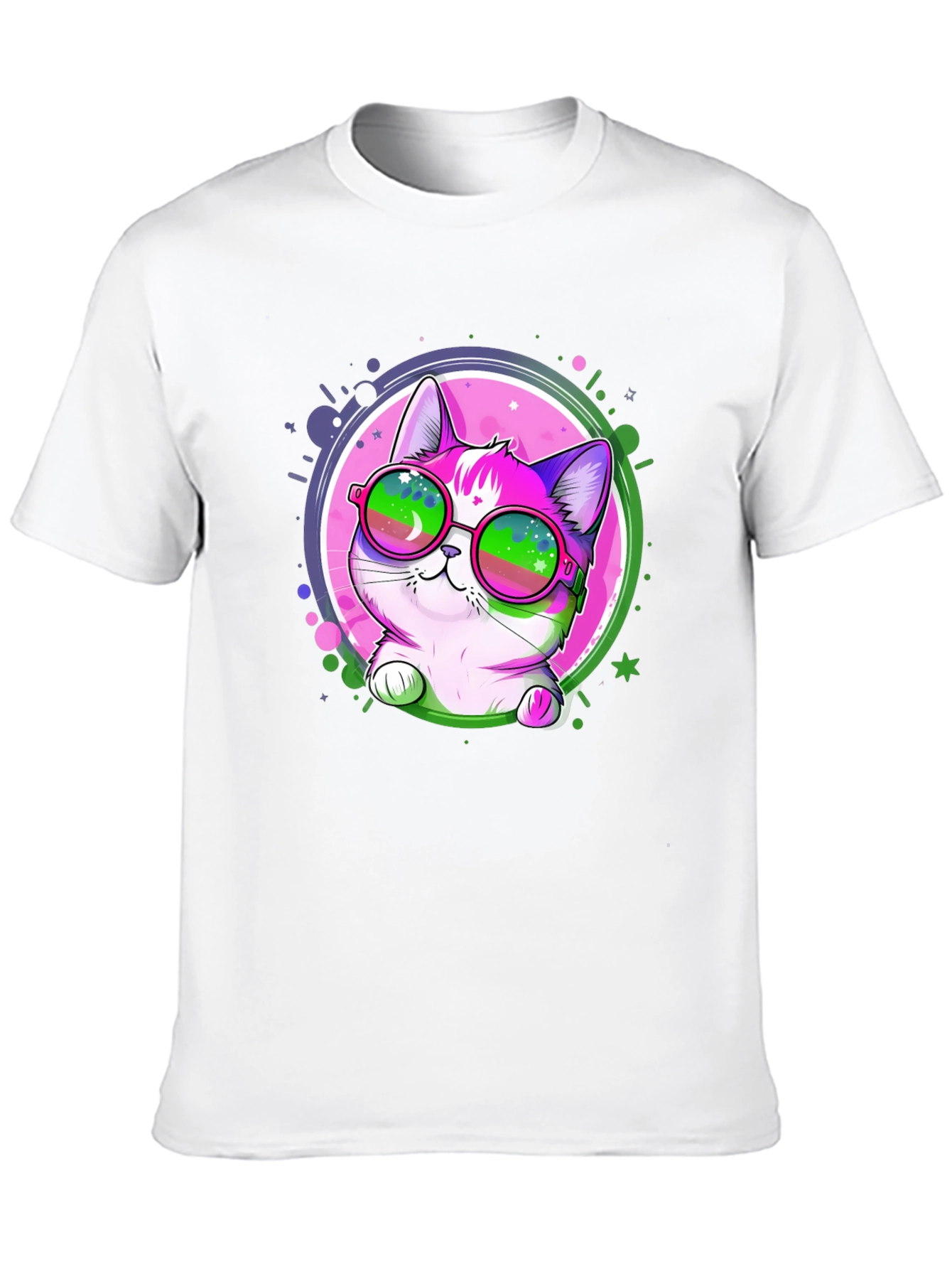 Cool Cat Graphic Tee - Mens Black T-Shirt