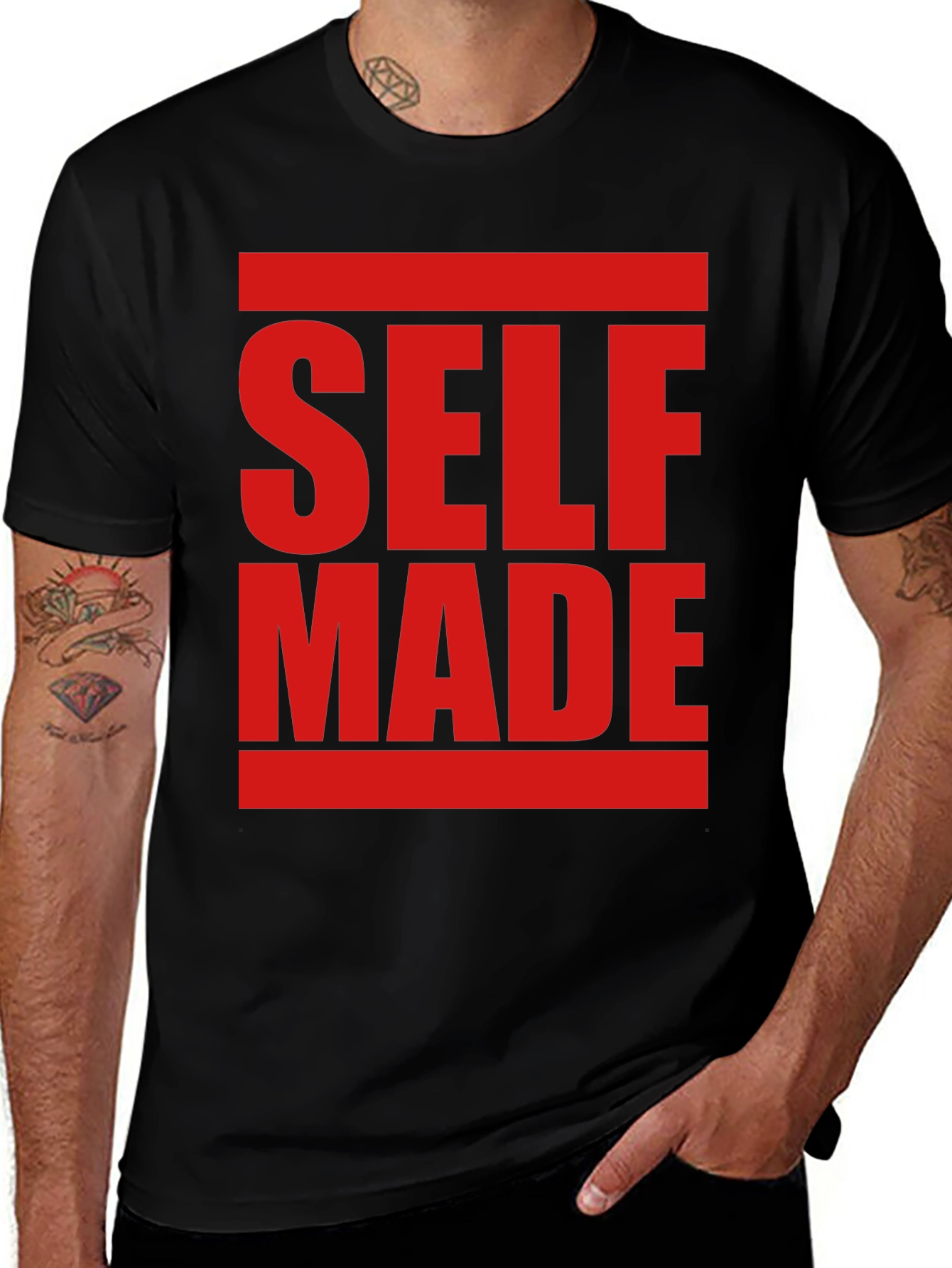Self Made Graphic Tee - Bold Statement Shirt
