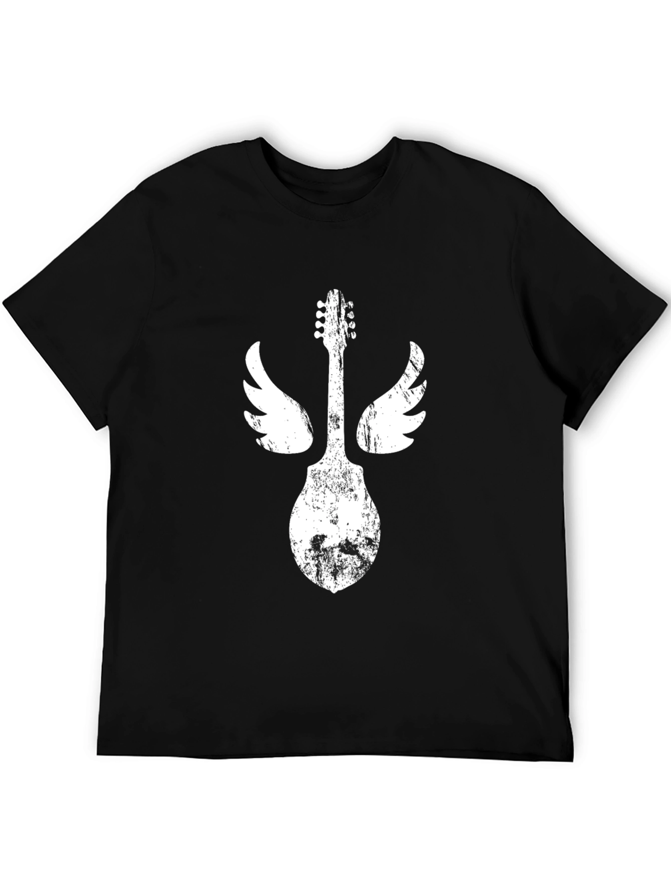 Guitar Wings Graphic T-Shirt - Black Cotton Tee
