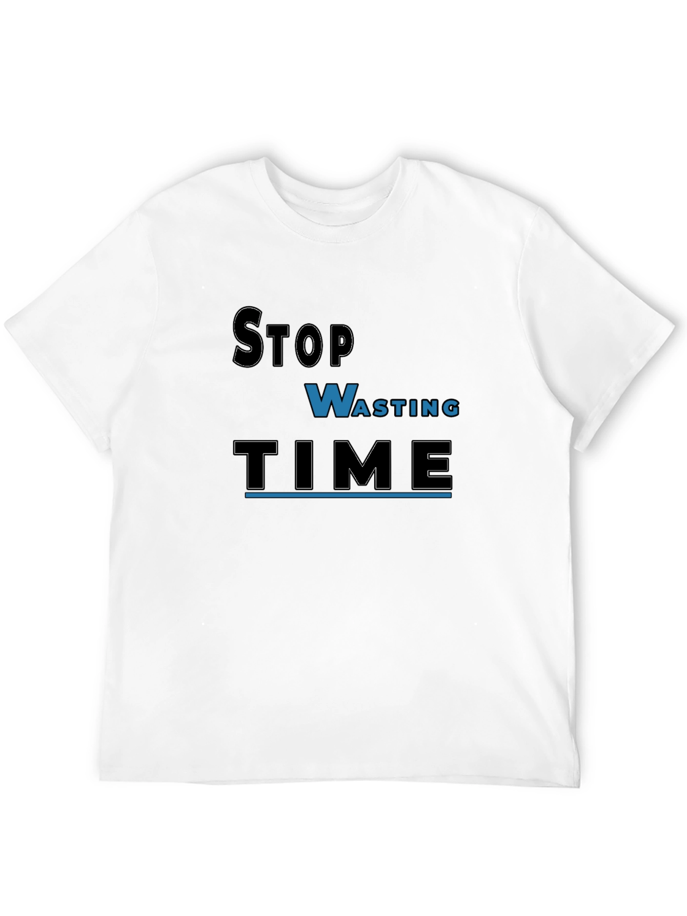 Stop Wasting Time Graphic Tee - Black