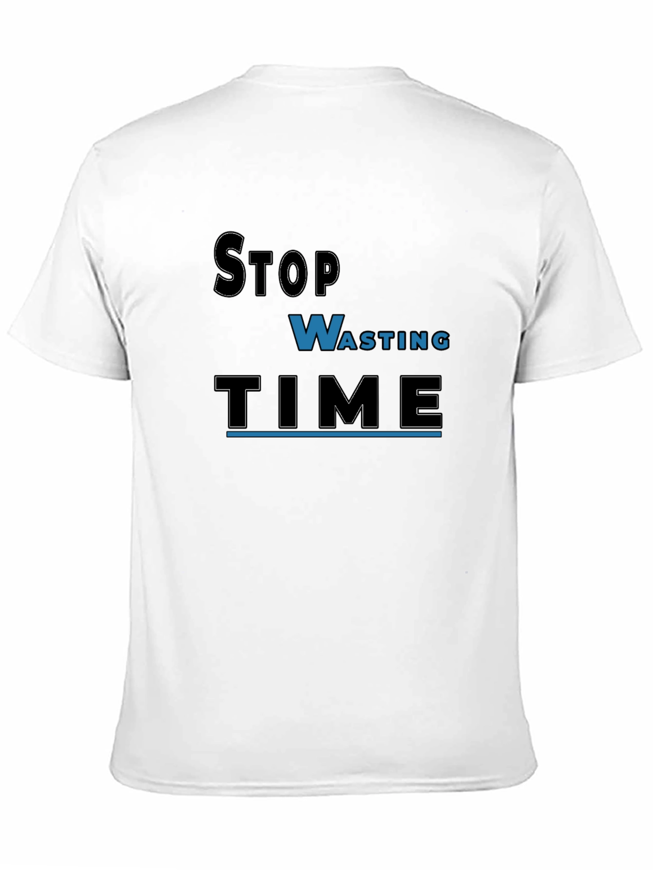 Stop Wasting Time Graphic Tee - Black